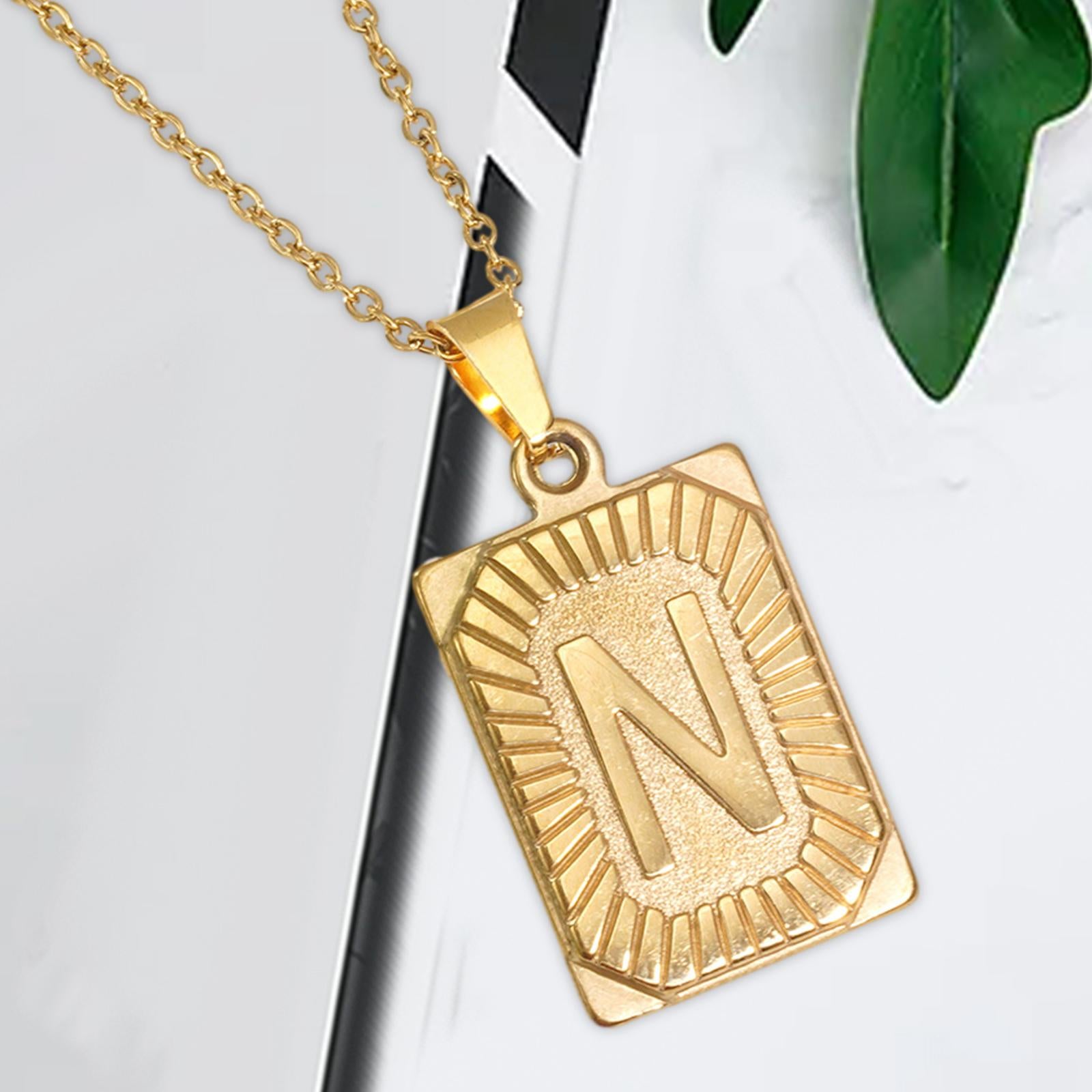 Letter Pendant Necklace Cool Punk for Graduation Valentine's Day Anniversary N
