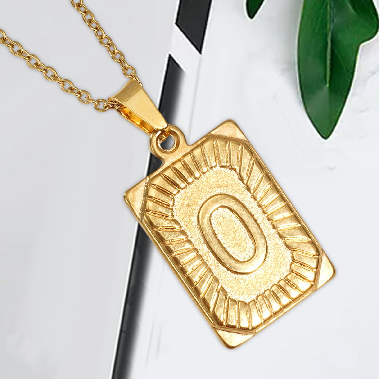 Letter Pendant Necklace Cool Punk for Graduation Valentine's Day Anniversary O