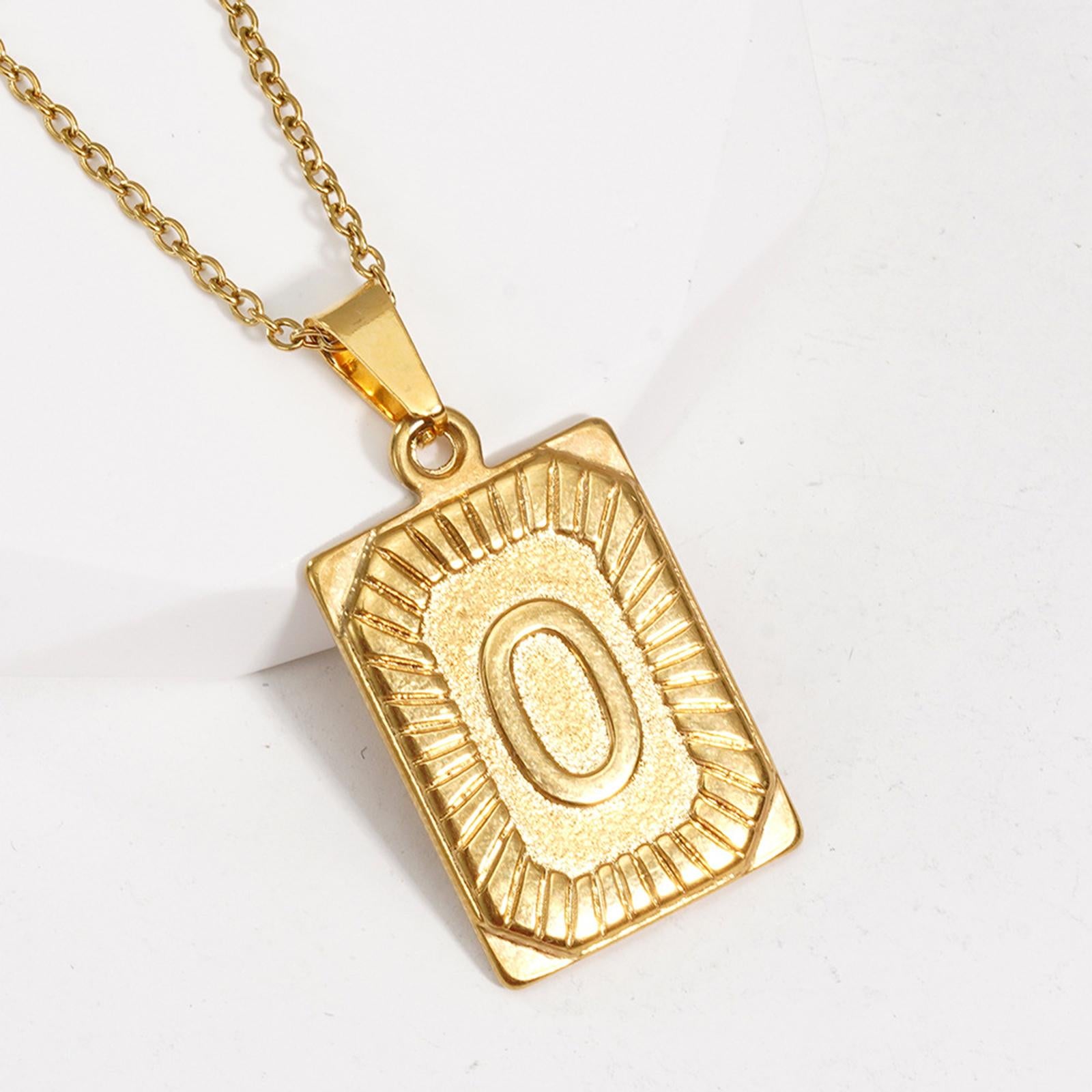 Letter Pendant Necklace Cool Punk for Graduation Valentine's Day Anniversary O