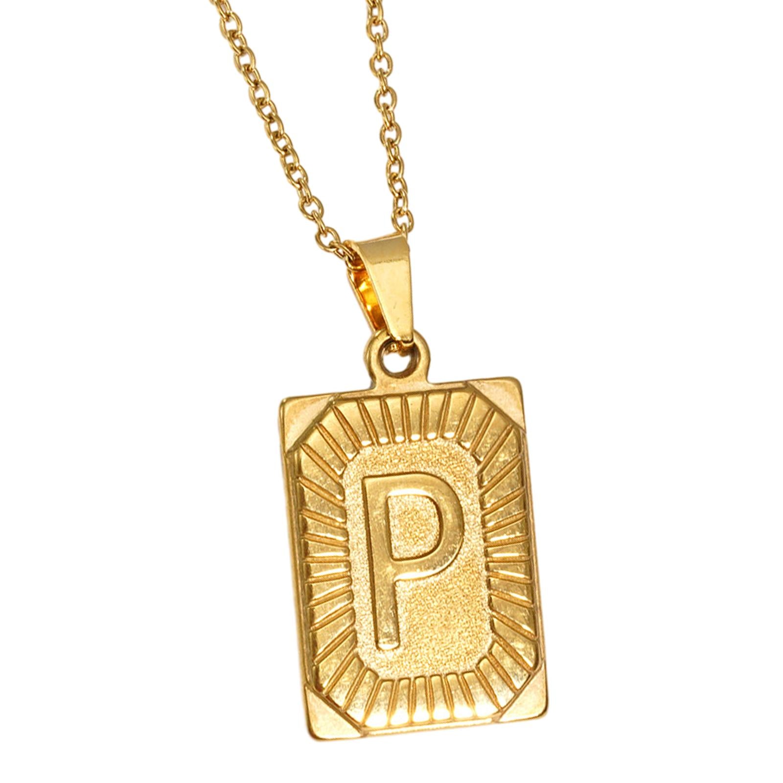 Letter Pendant Necklace Cool Punk for Graduation Valentine's Day Anniversary P