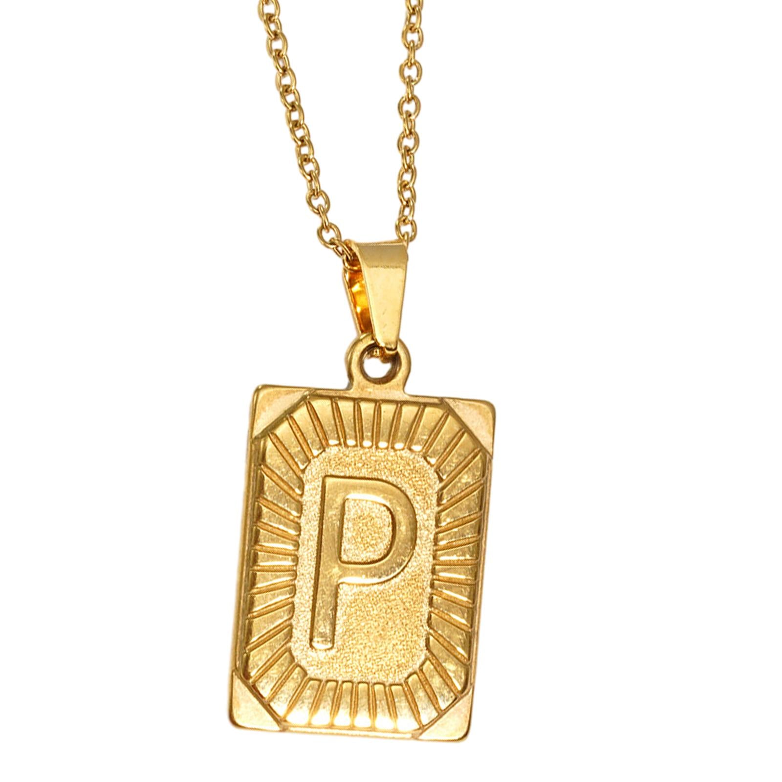 Letter Pendant Necklace Cool Punk for Graduation Valentine's Day Anniversary P
