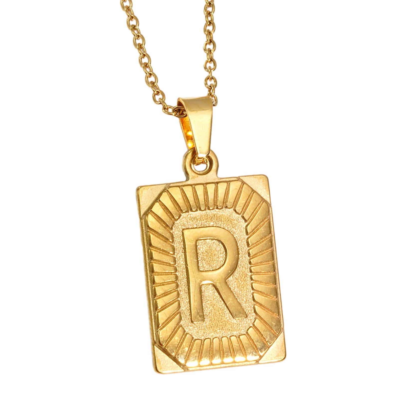 Letter Pendant Necklace Cool Punk for Graduation Valentine's Day Anniversary R
