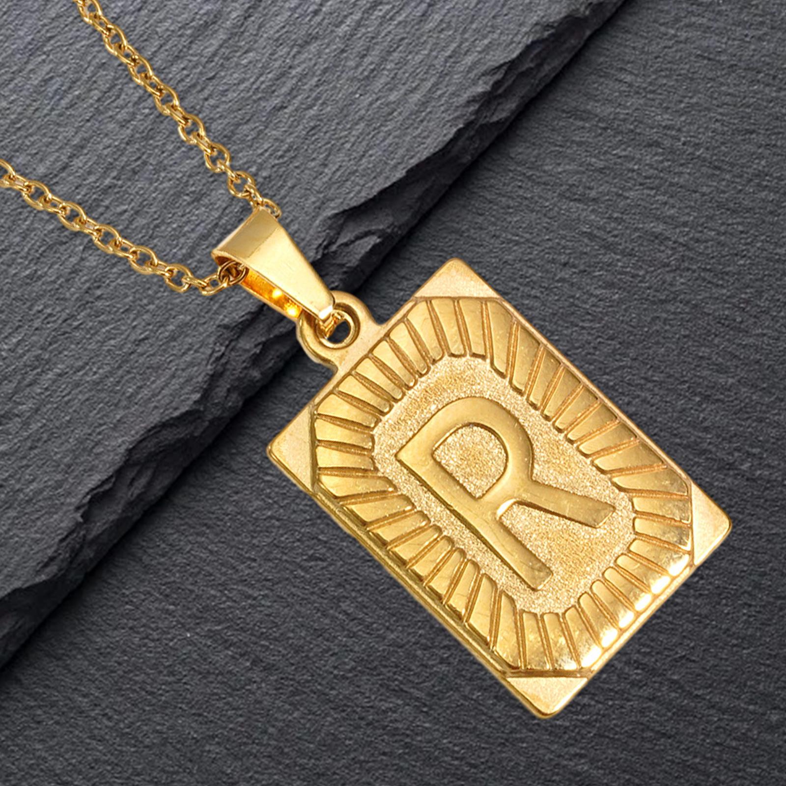 Letter Pendant Necklace Cool Punk for Graduation Valentine's Day Anniversary R