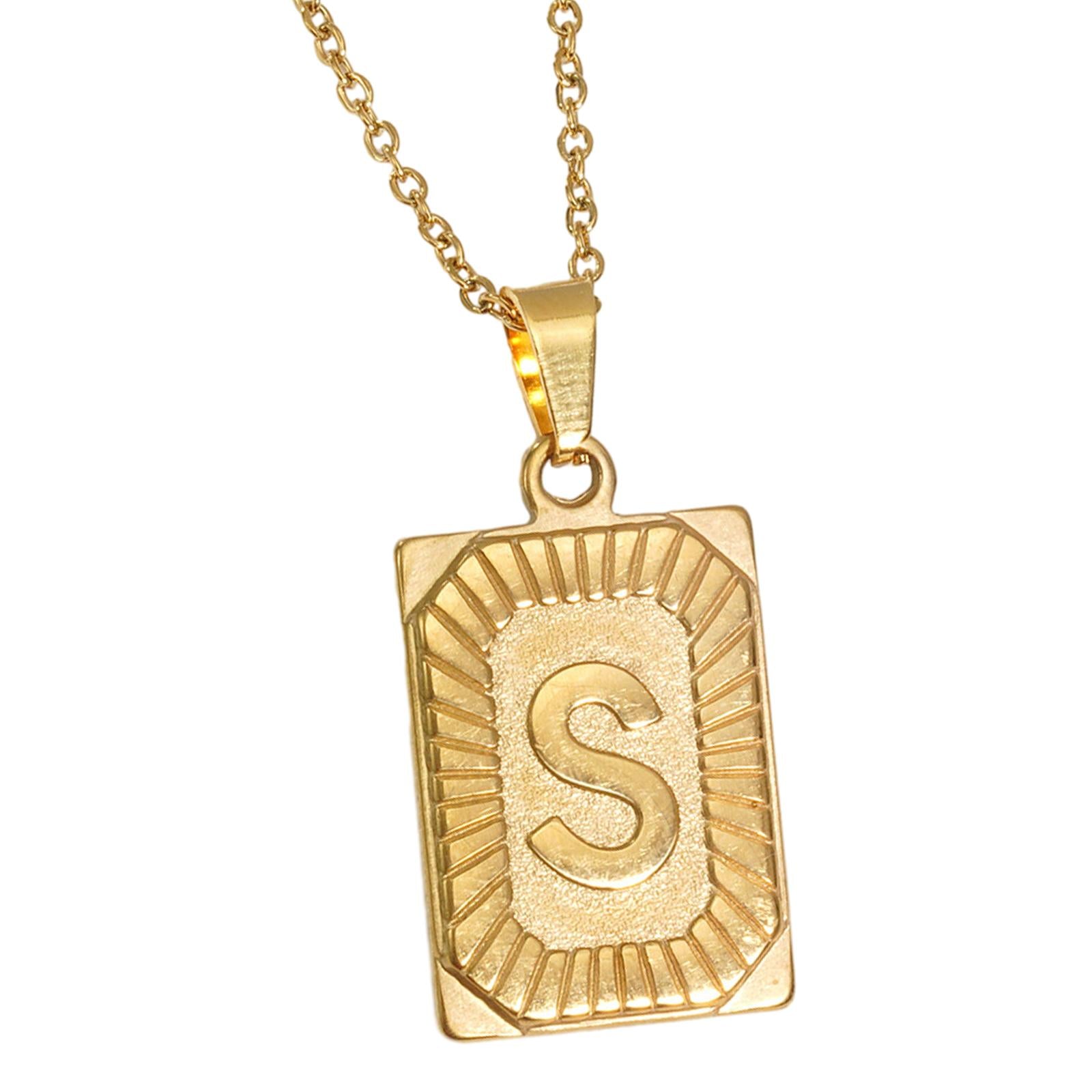 Letter Pendant Necklace Cool Punk for Graduation Valentine's Day Anniversary S