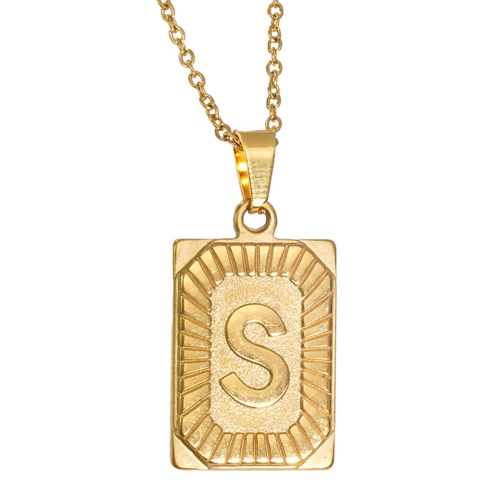 Letter Pendant Necklace Cool Punk for Graduation Valentine's Day Anniversary S