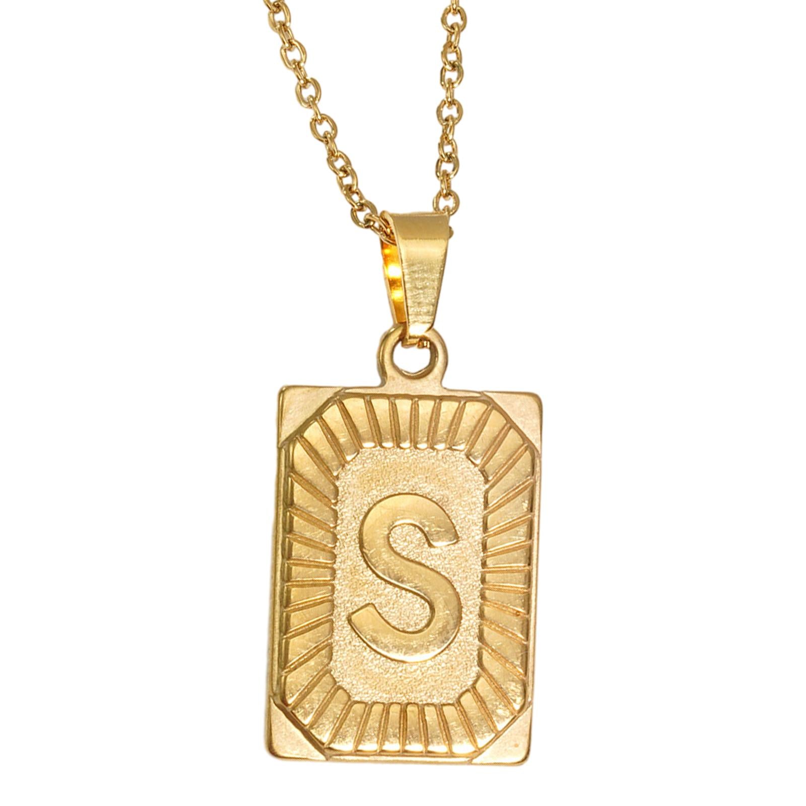 Letter Pendant Necklace Cool Punk for Graduation Valentine's Day Anniversary S