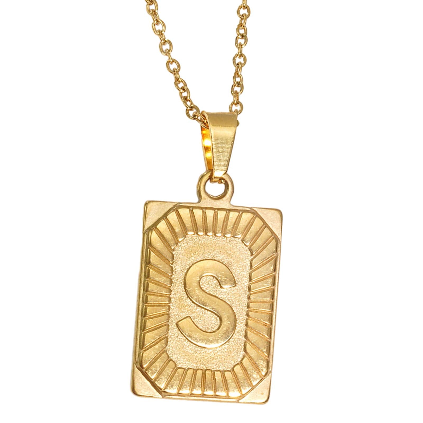 Letter Pendant Necklace Cool Punk for Graduation Valentine's Day Anniversary S
