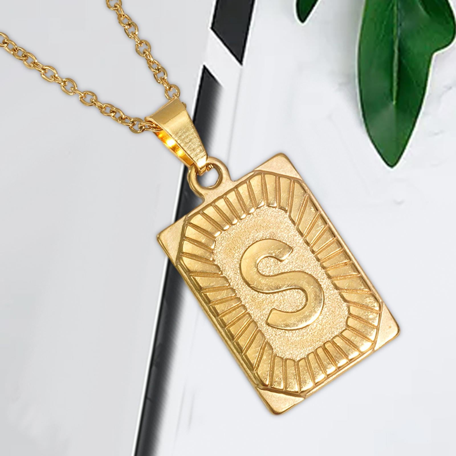 Letter Pendant Necklace Cool Punk for Graduation Valentine's Day Anniversary S