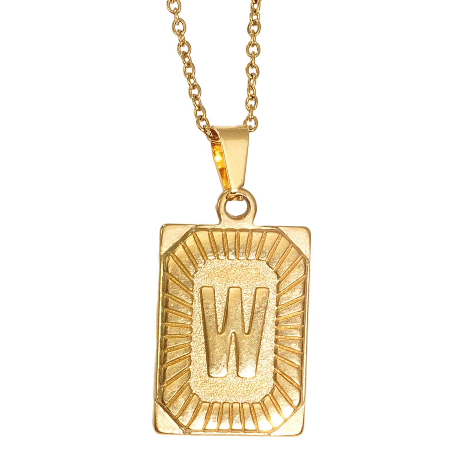 Letter Pendant Necklace Cool Punk for Graduation Valentine's Day Anniversary W