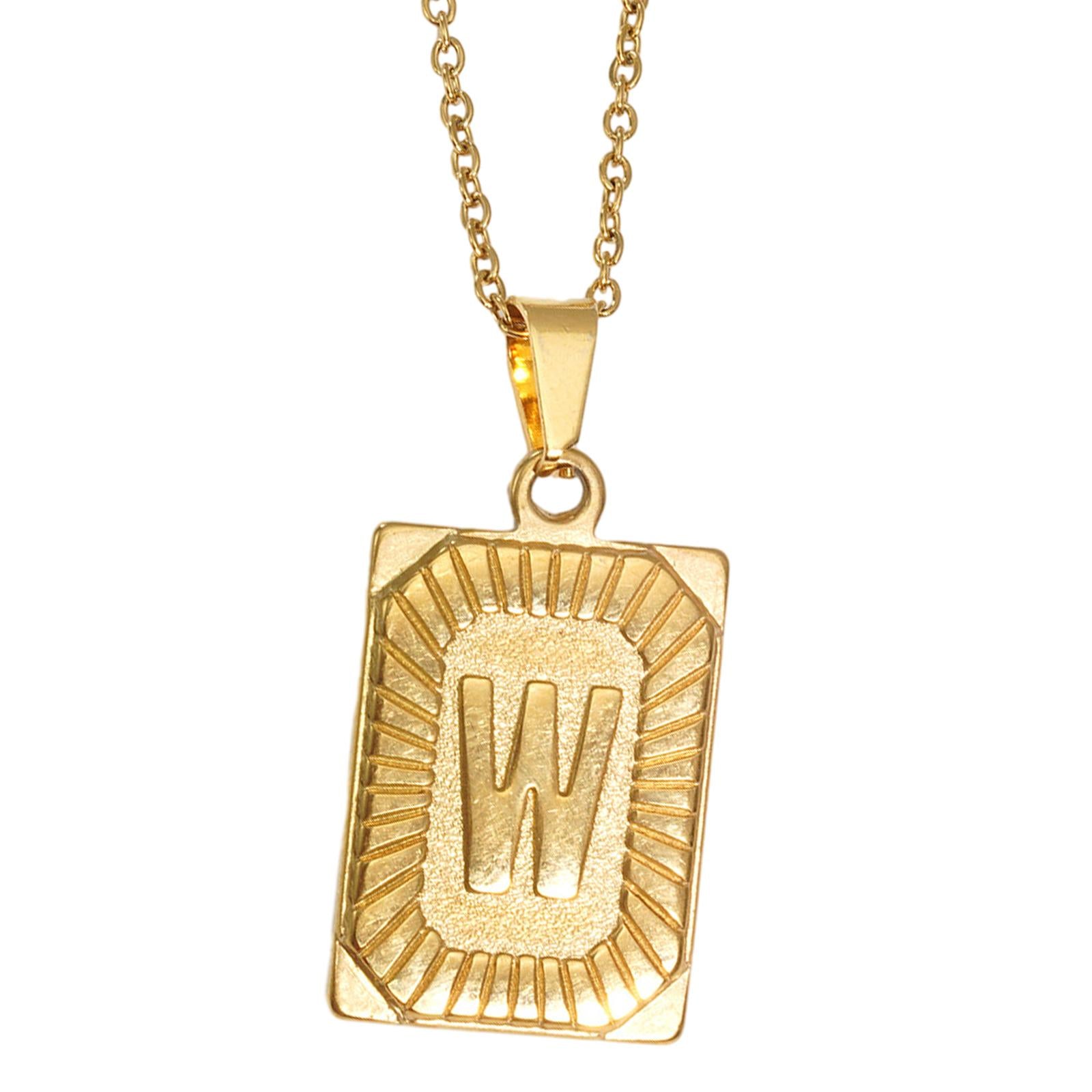 Letter Pendant Necklace Cool Punk for Graduation Valentine's Day Anniversary W
