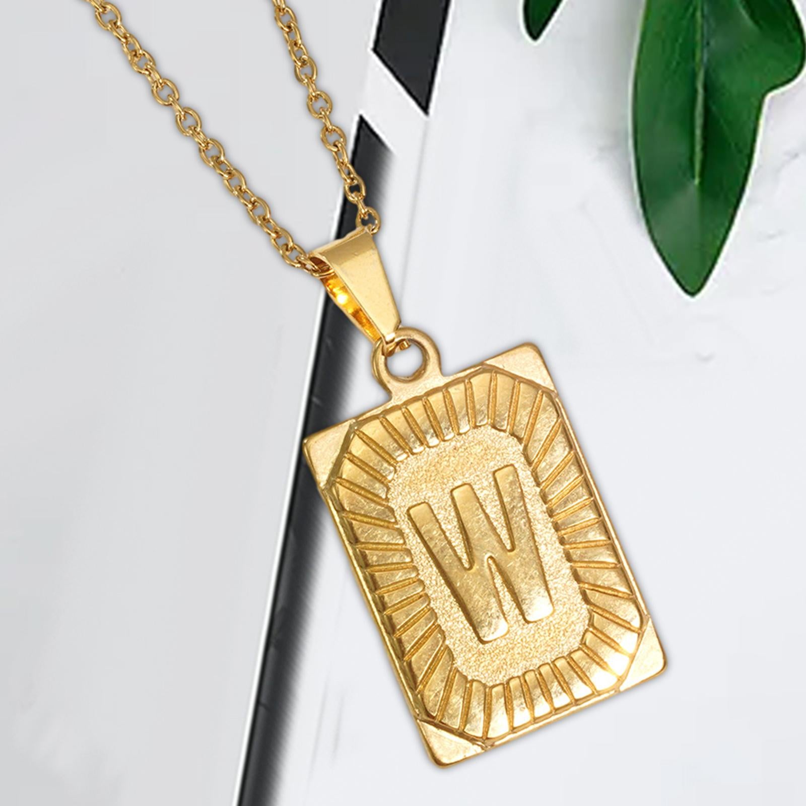 Letter Pendant Necklace Cool Punk for Graduation Valentine's Day Anniversary W