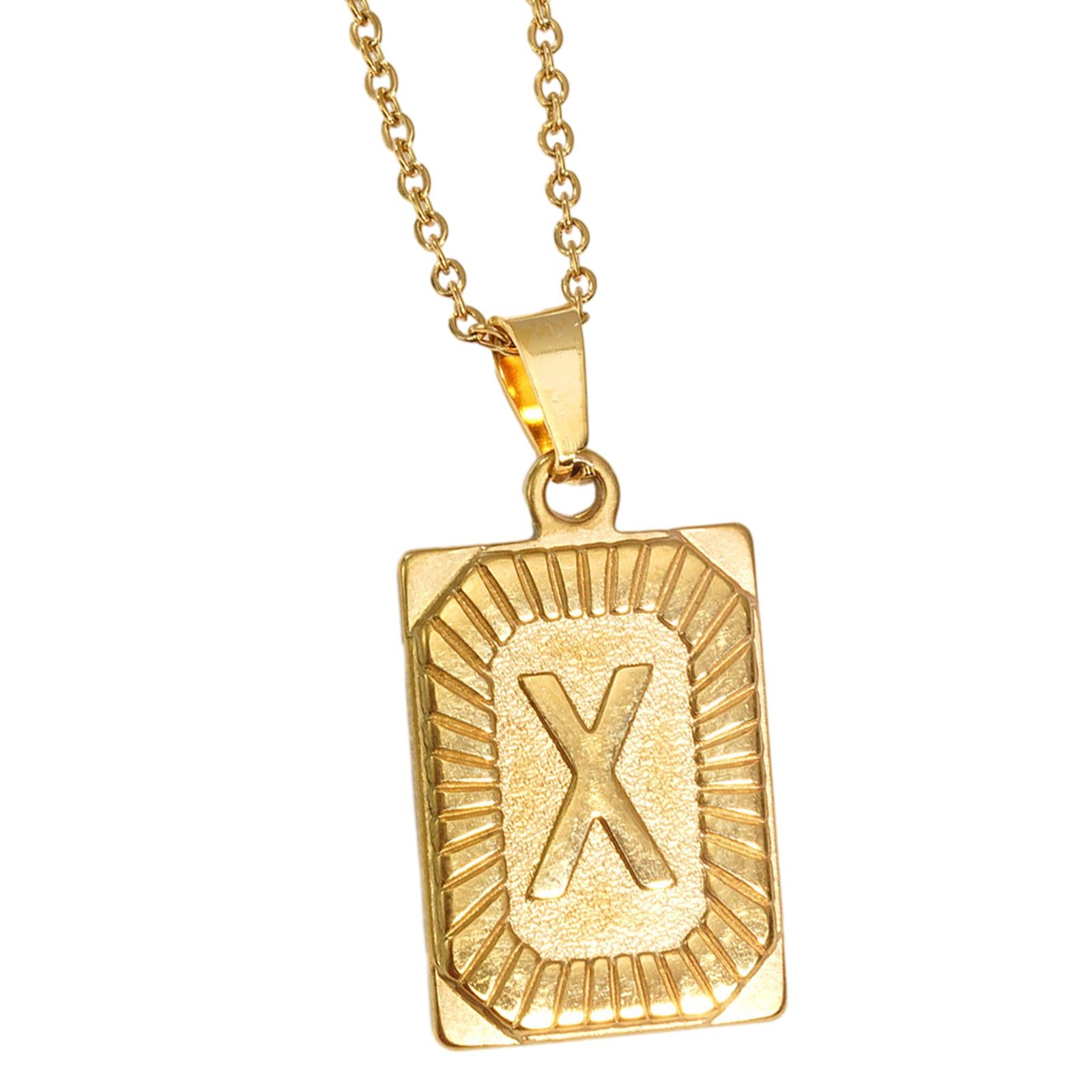 Letter Pendant Necklace Cool Punk for Graduation Valentine's Day Anniversary X