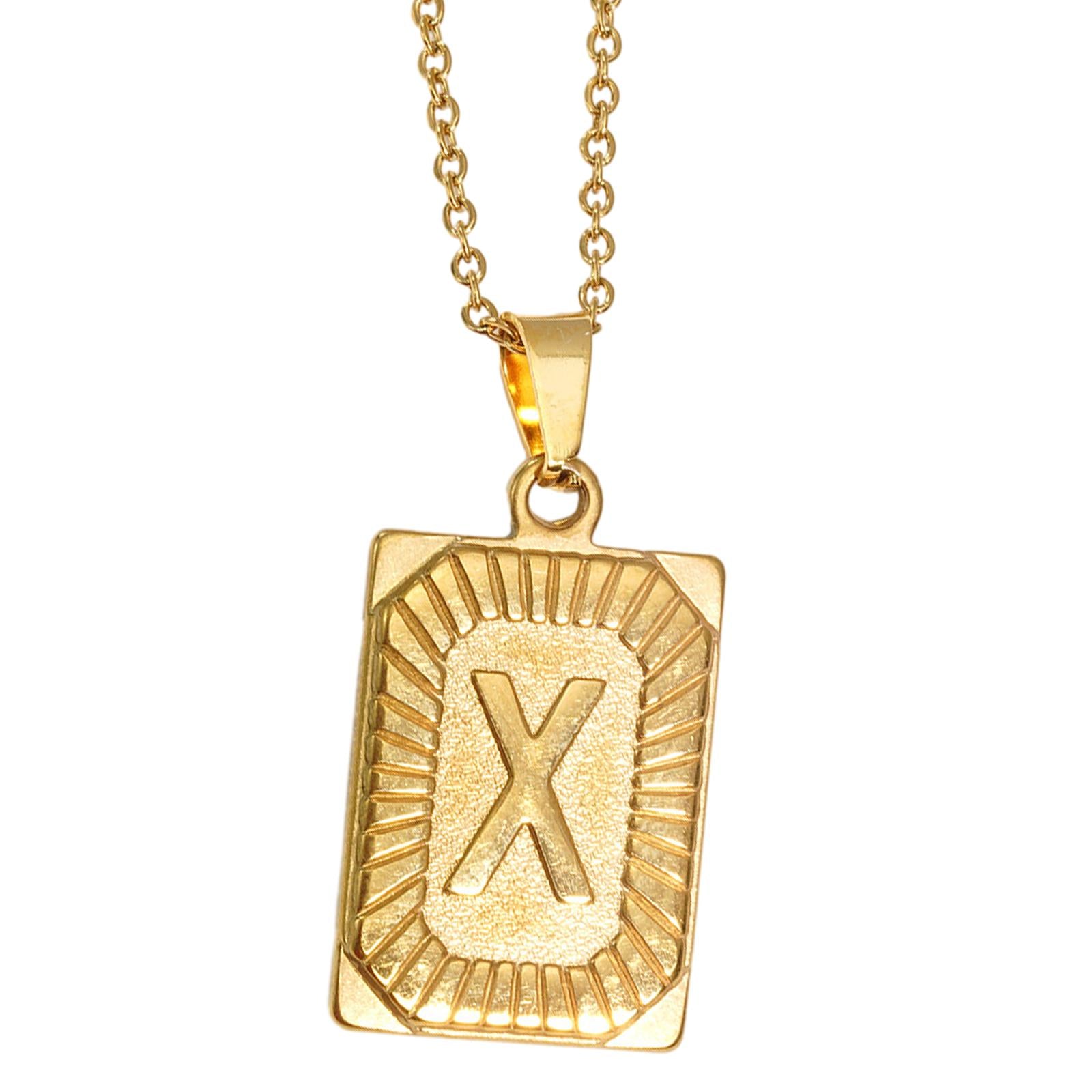 Letter Pendant Necklace Cool Punk for Graduation Valentine's Day Anniversary X