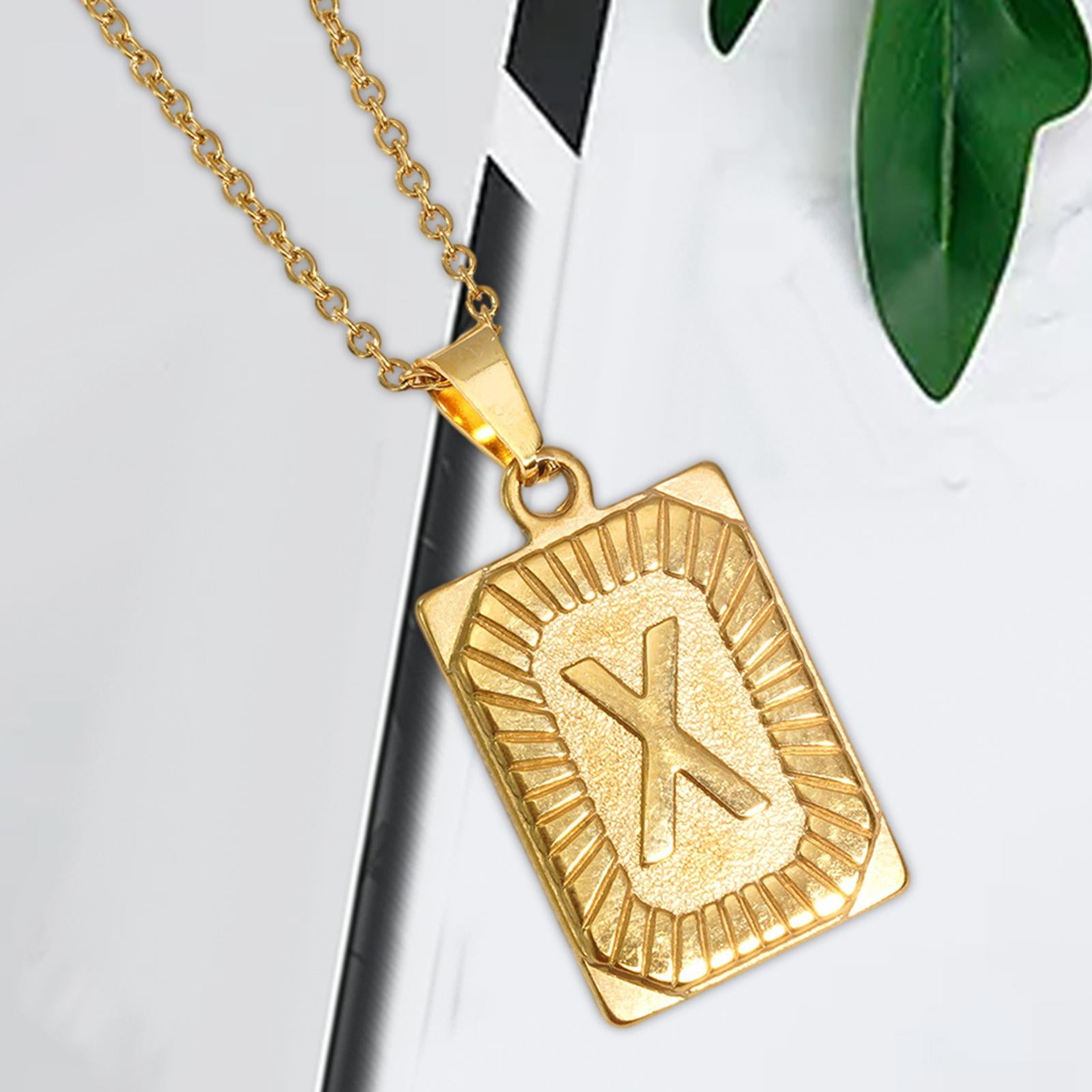 Letter Pendant Necklace Cool Punk for Graduation Valentine's Day Anniversary X
