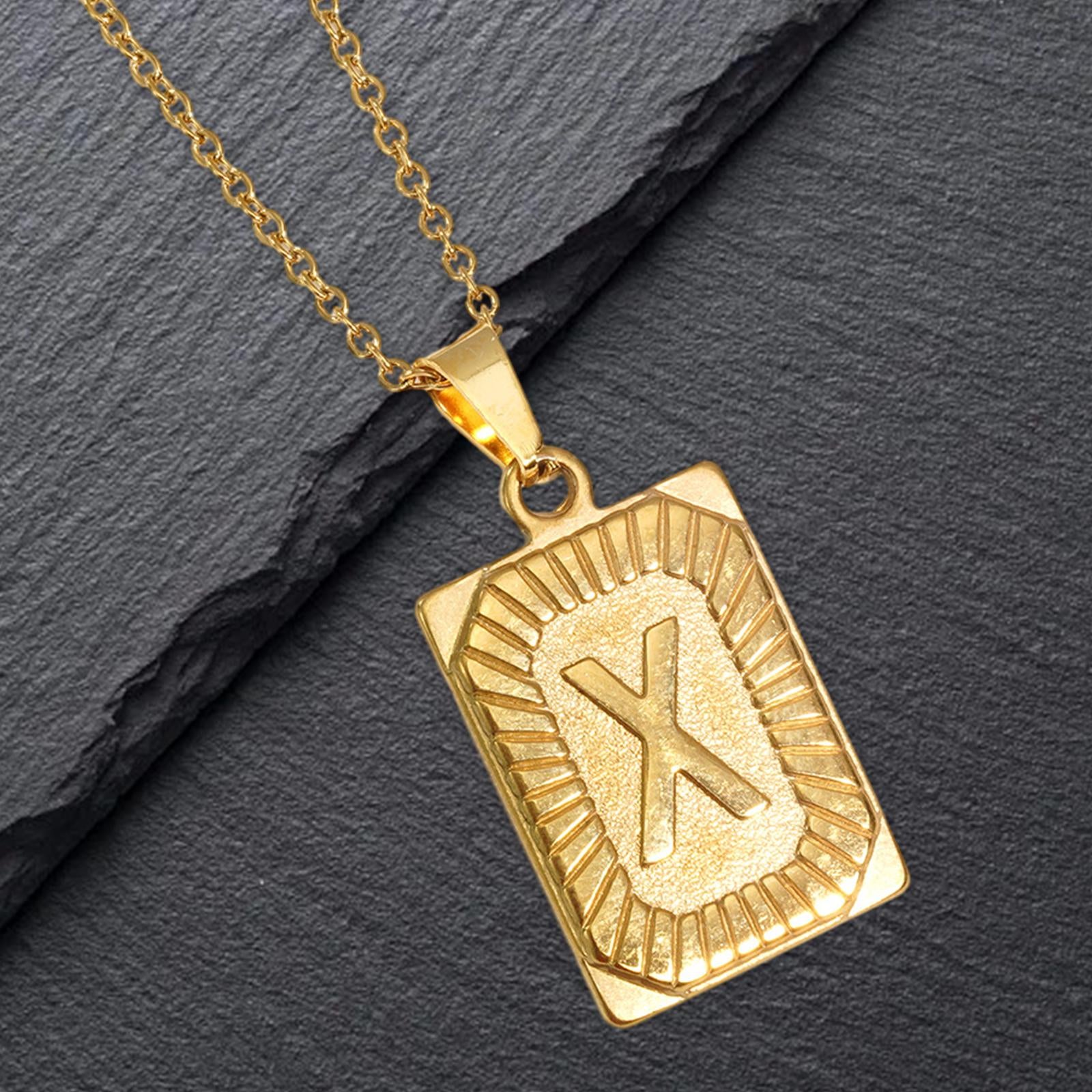Letter Pendant Necklace Cool Punk for Graduation Valentine's Day Anniversary X