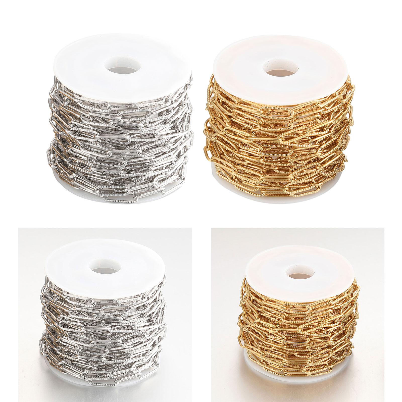 2xPaperclip Link Chain Link Chain Bulk for Handmaded Jewelry Supplies DIY Silver