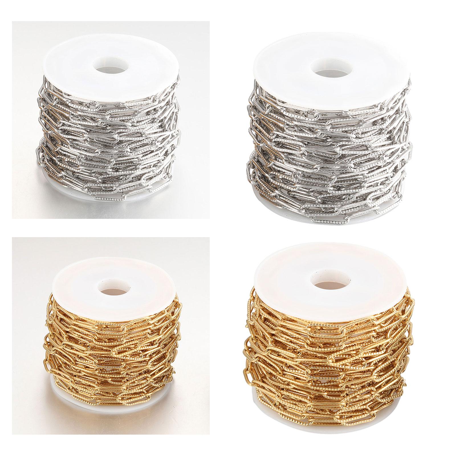 2xPaperclip Link Chain Link Chain Bulk for Handmaded Jewelry Supplies DIY Silver