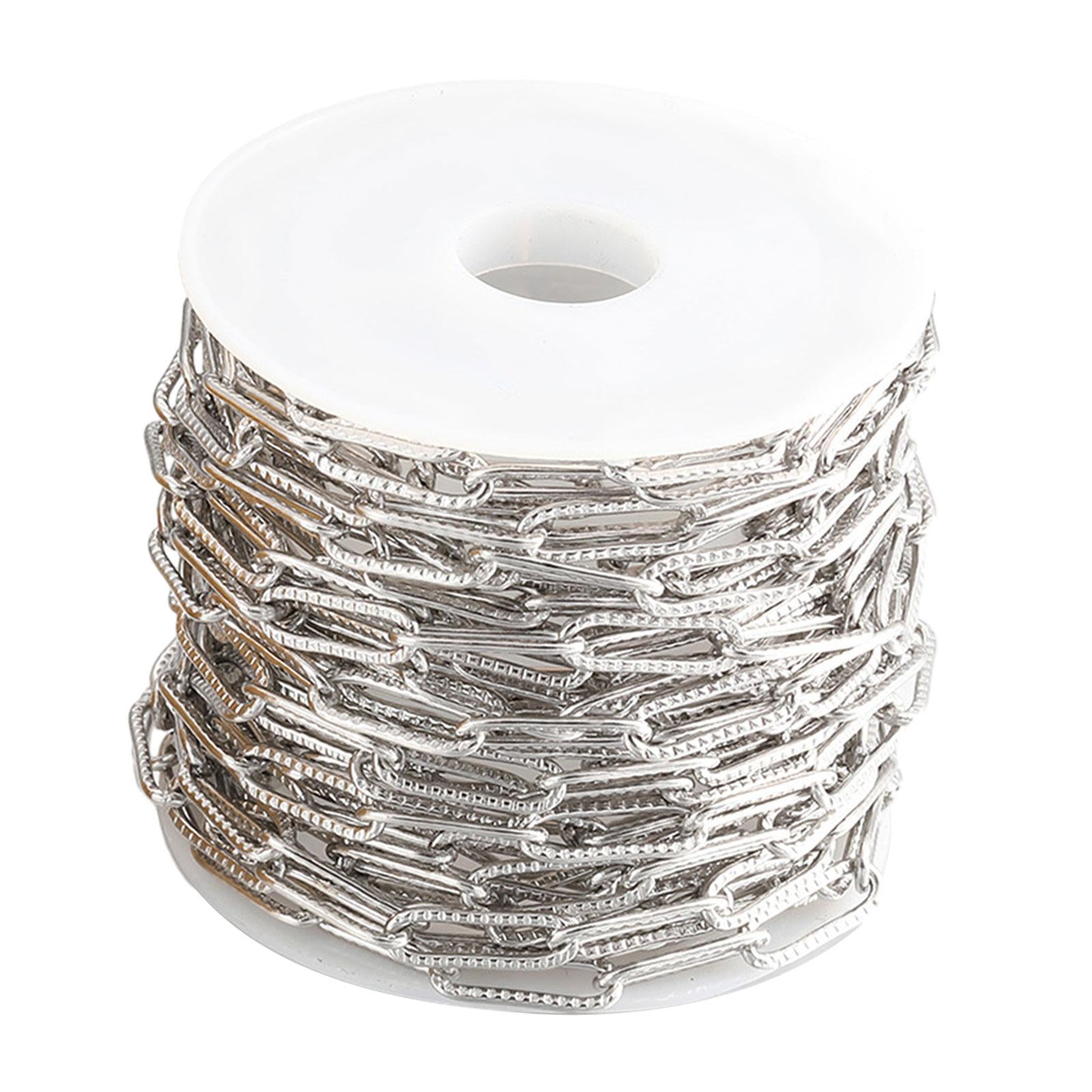 4xPaperclip Link Chain Link Chain Bulk for Handmaded Jewelry Supplies DIY Silver