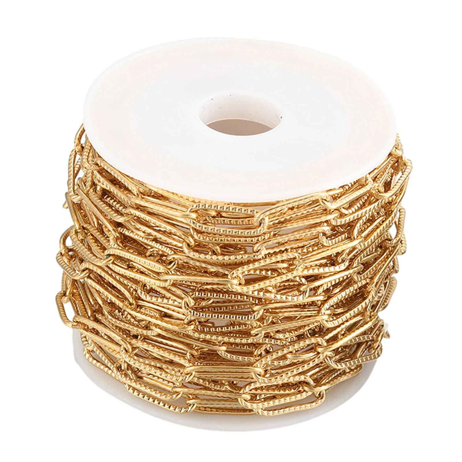 Paperclip Link Chain Link Chain Bulk for Handmaded Jewelry Supplies DIY Gold