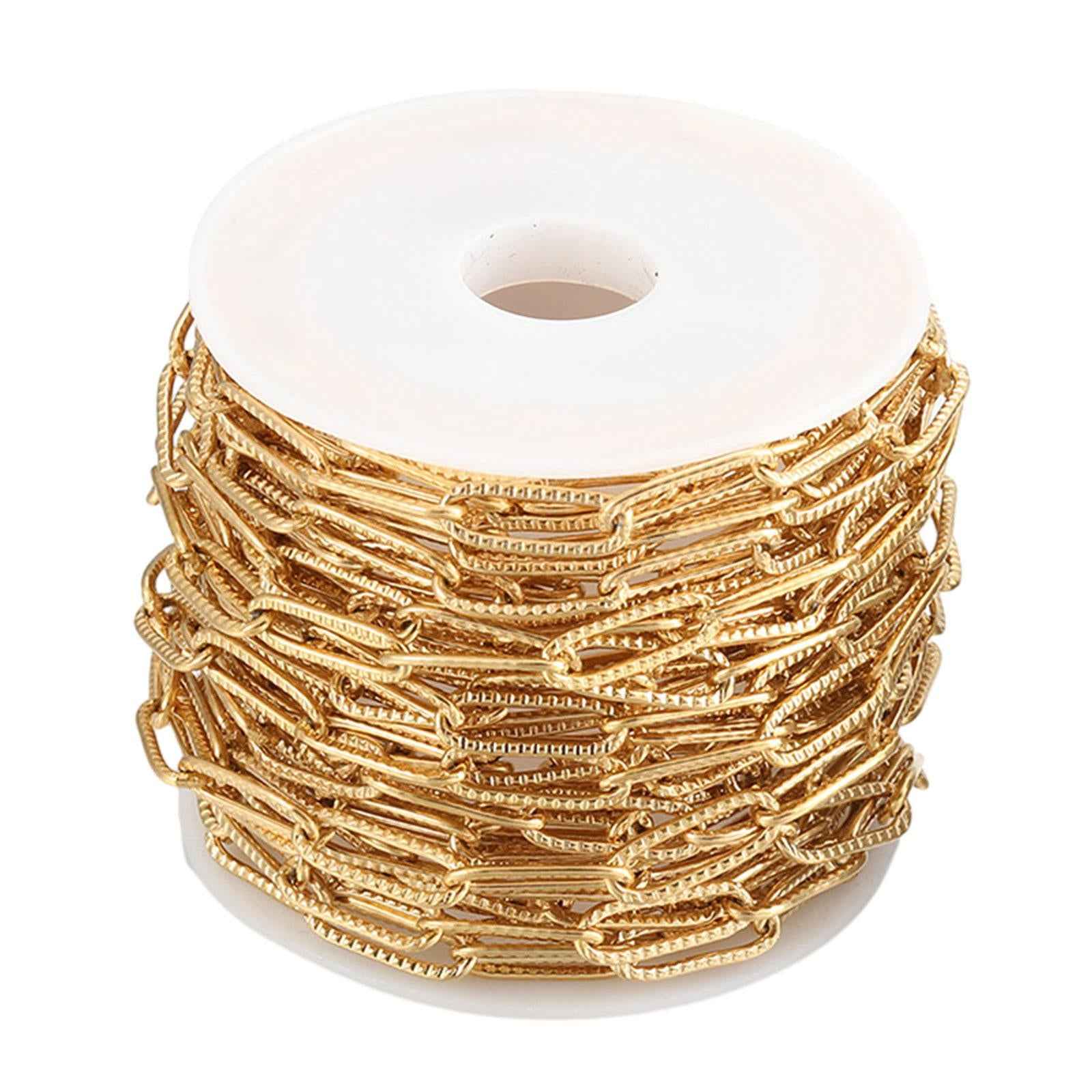 Paperclip Link Chain Link Chain Bulk for Handmaded Jewelry Supplies DIY Gold