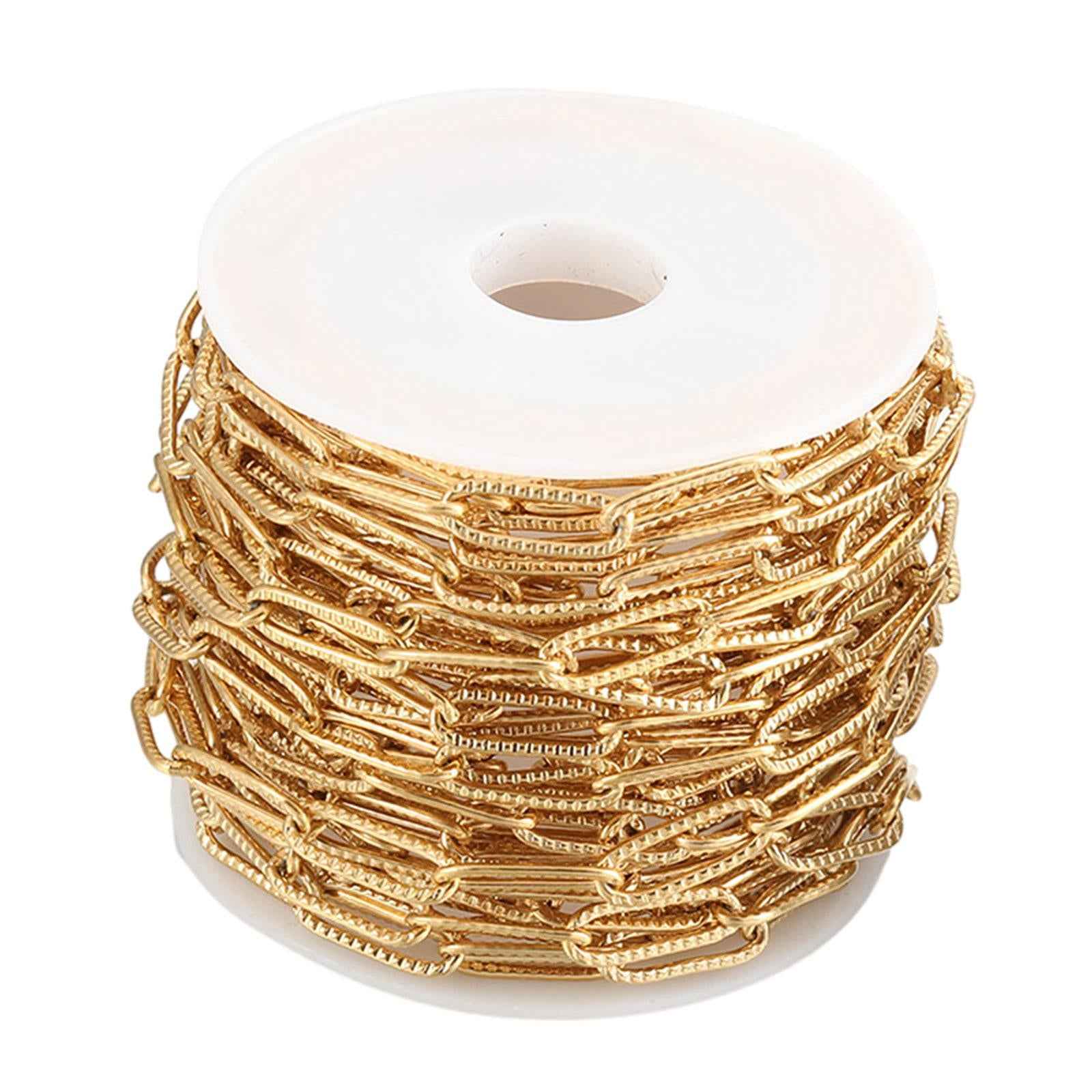Paperclip Link Chain Link Chain Bulk for Handmaded Jewelry Supplies DIY Gold