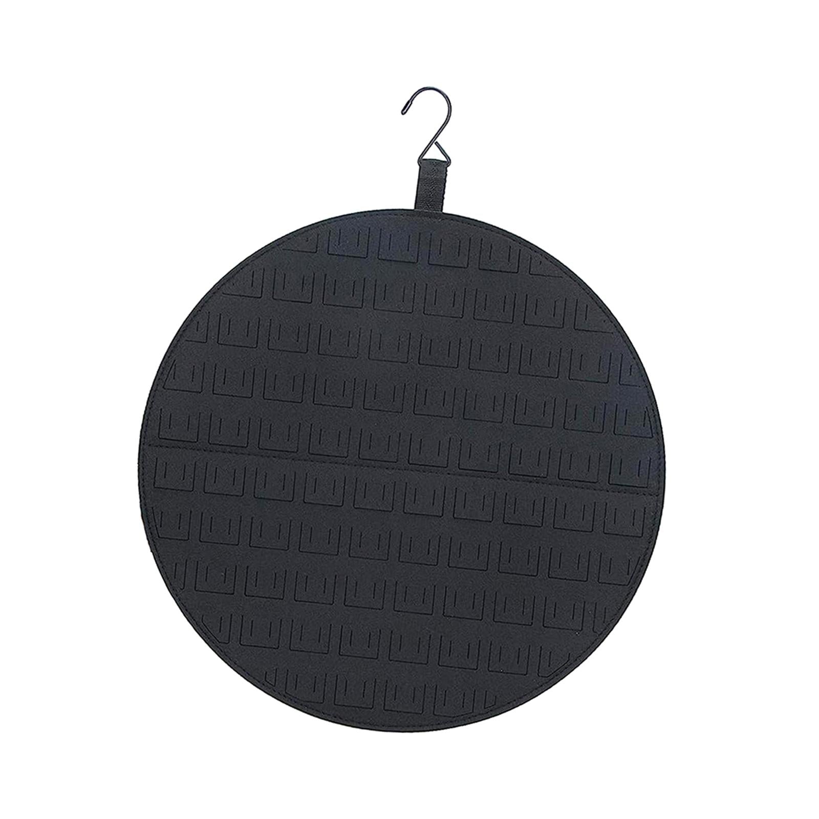 Hanging Brooch Pin Organizer Stand Felt Shelf Badge Hanging Earrings Storage Black