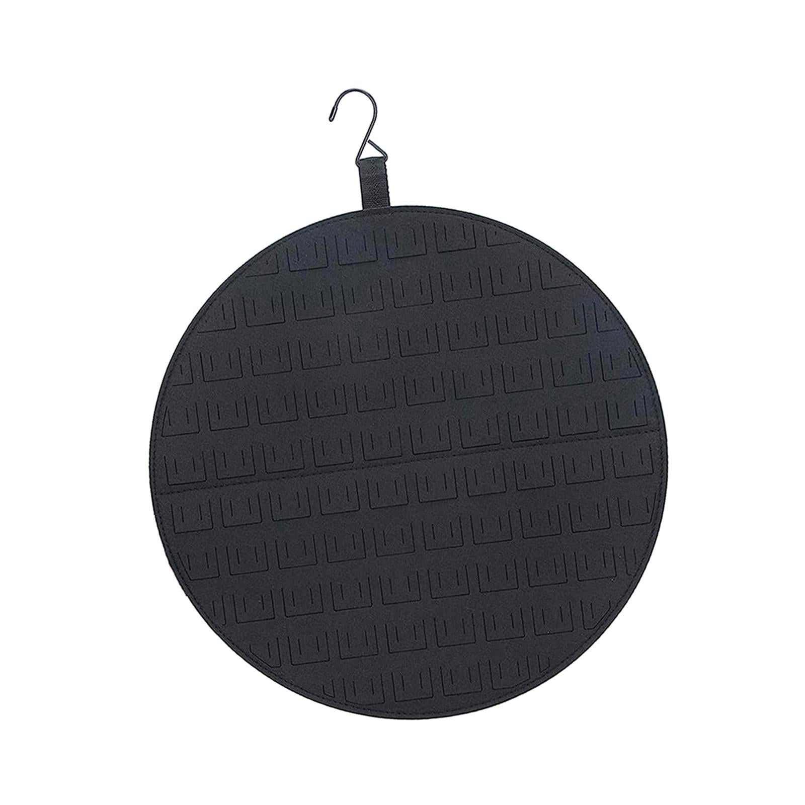 Hanging Brooch Pin Organizer Stand Felt Shelf Badge Hanging Earrings Storage Black