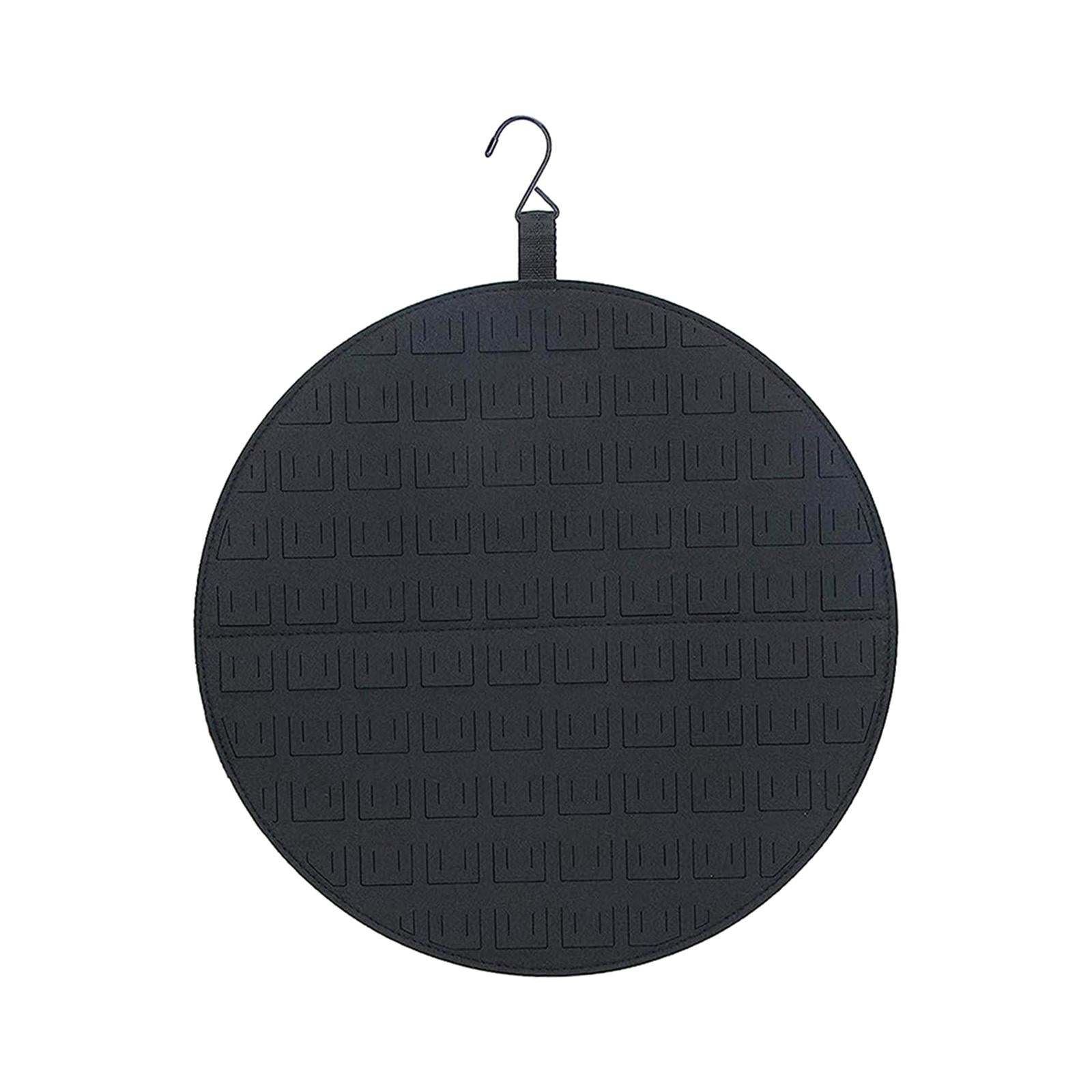 Hanging Brooch Pin Organizer Stand Felt Shelf Badge Hanging Earrings Storage Black