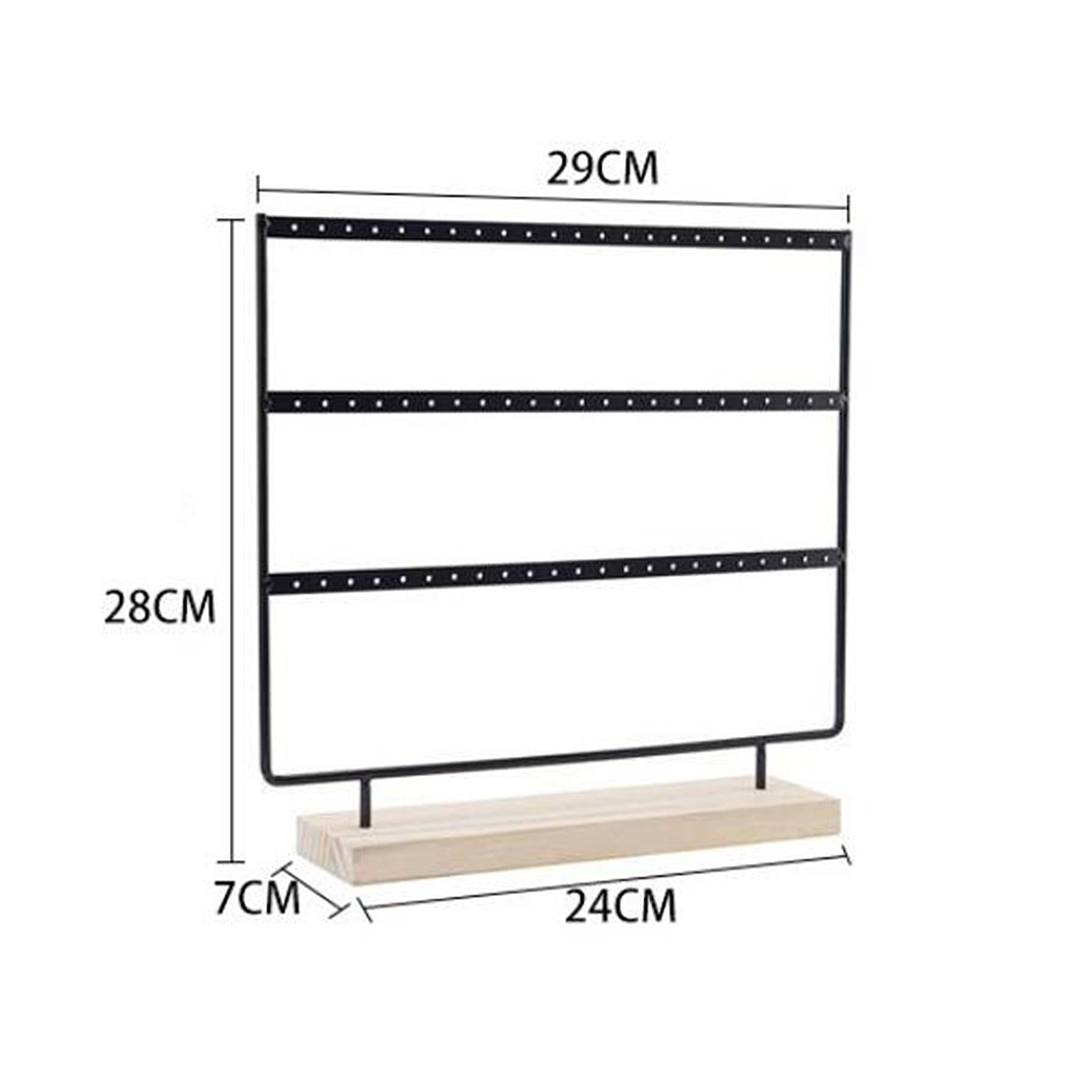 Earring Organizer Metal with Holes Ear Studs Holder for Dresser Vanity Shops black
