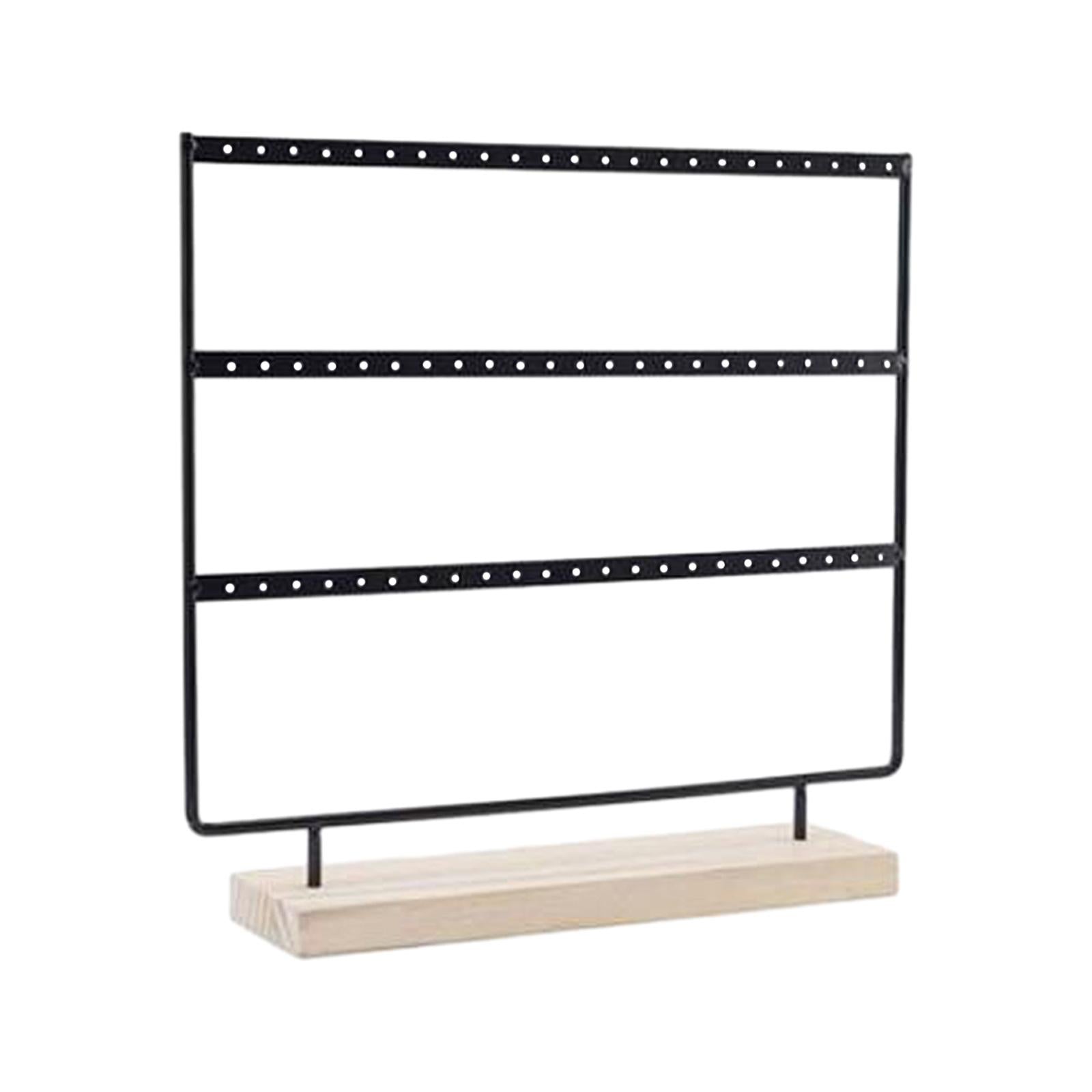 Earring Organizer Metal with Holes Ear Studs Holder for Dresser Vanity Shops black