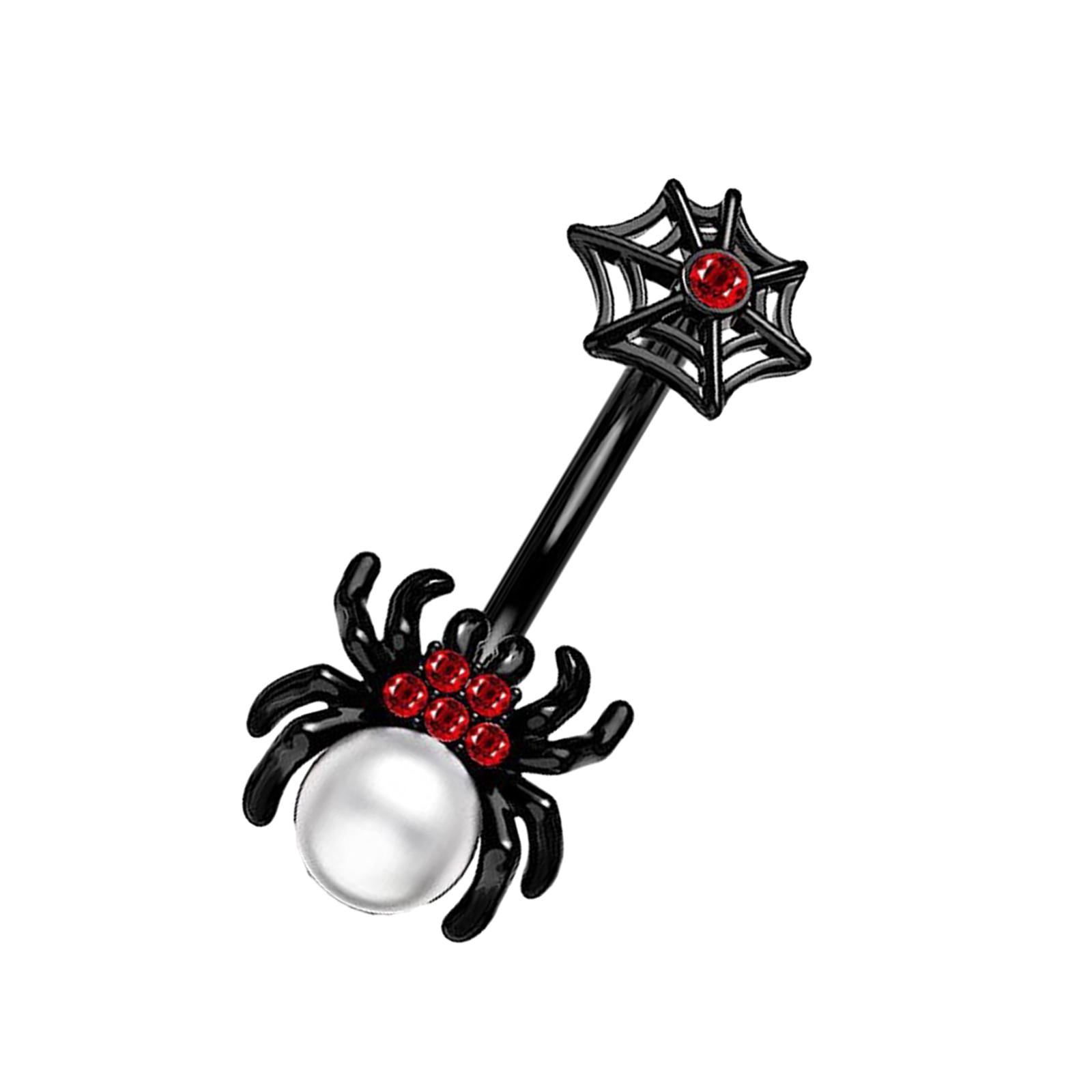 Belly Button Ring Dangle Navel Ring for Birthday Valentine's Day Anniversary Red Spider