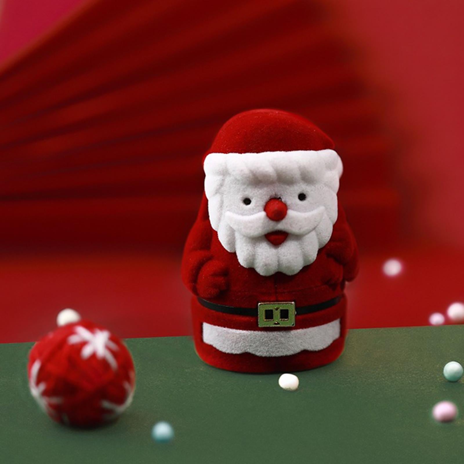 Santa Claus Ring Box Mini Santa Doll Jewelry Display Storage Box Jewelry Box