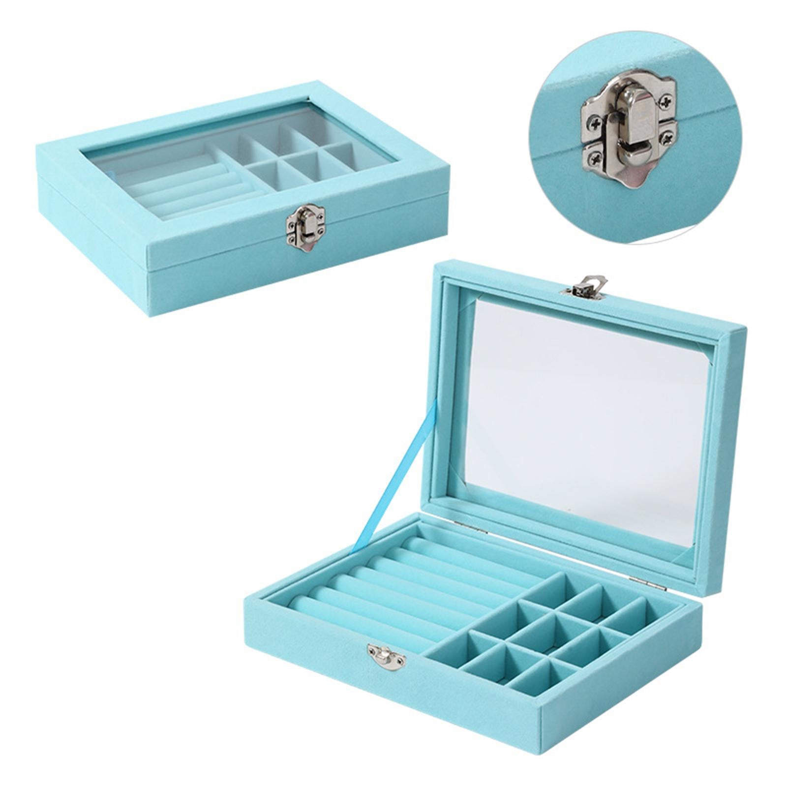 Earring Organizer Earring Holder Velvet Jewelry Organizer for Bedroom Blue