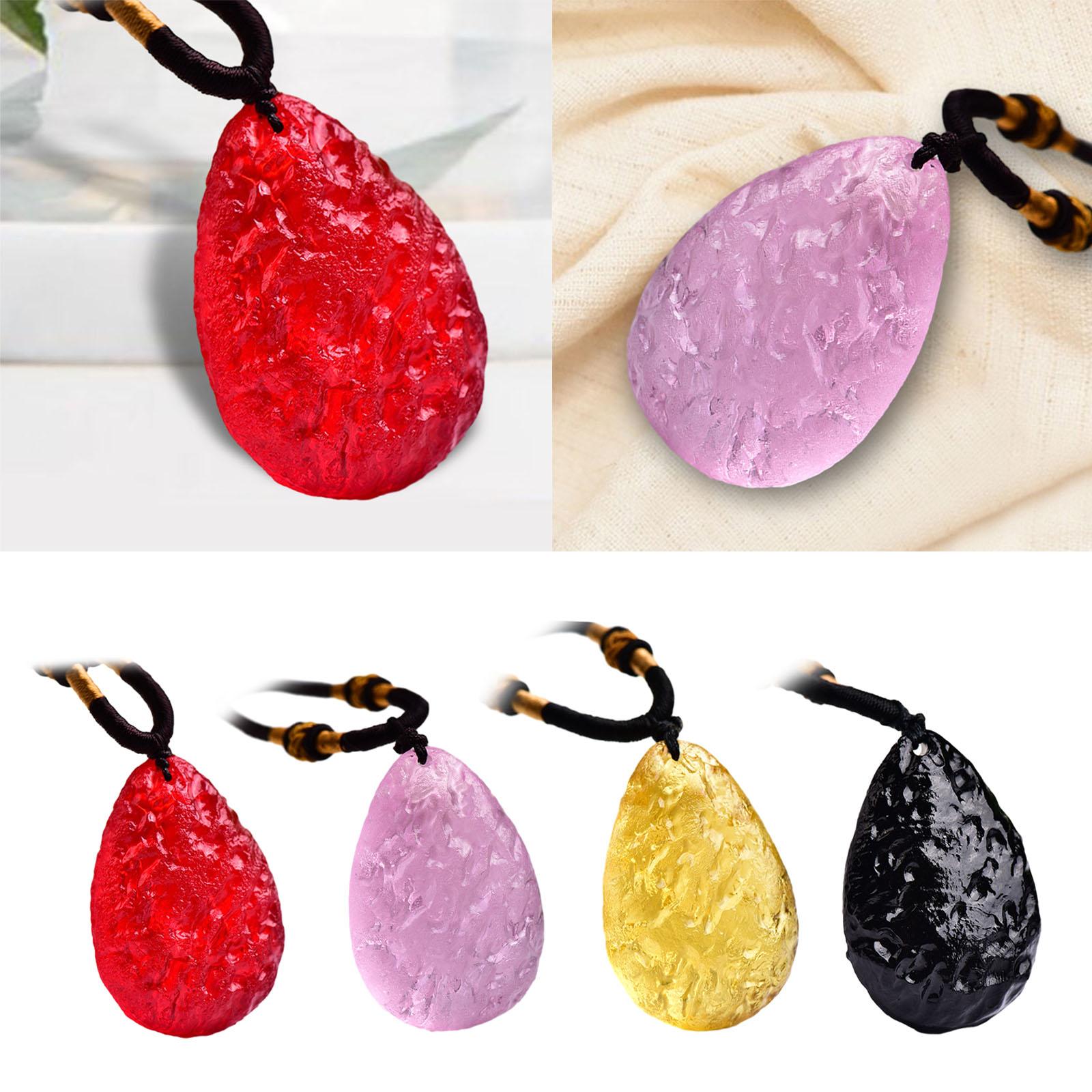 Pendant Necklace Ornament Teardrop Pendant for Anniversary Birthday Festival Red