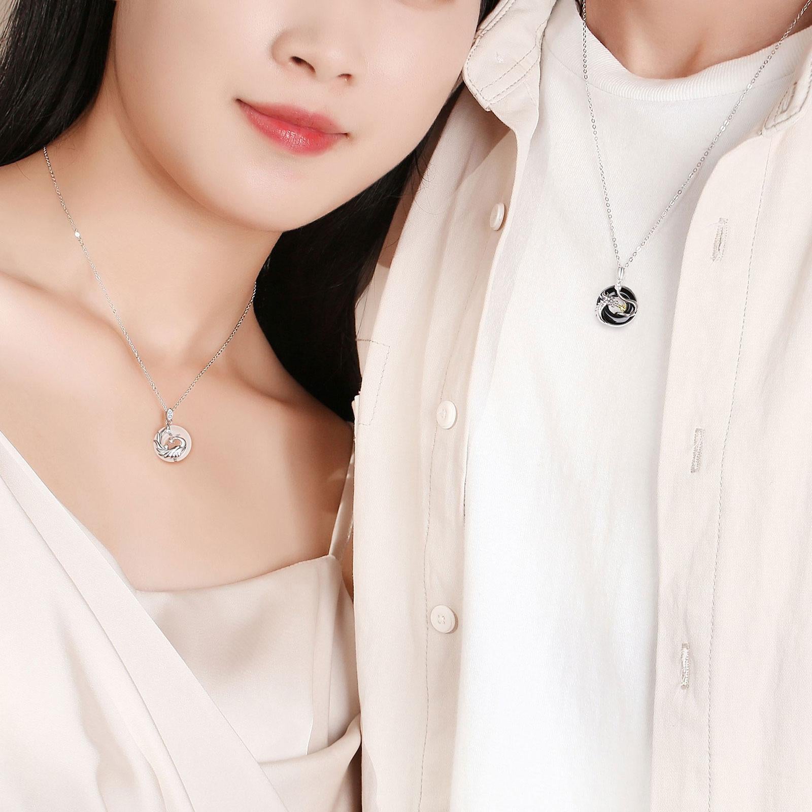 Couple Matching Necklace Valentines Day Gift for Party Day Festivals Man Type