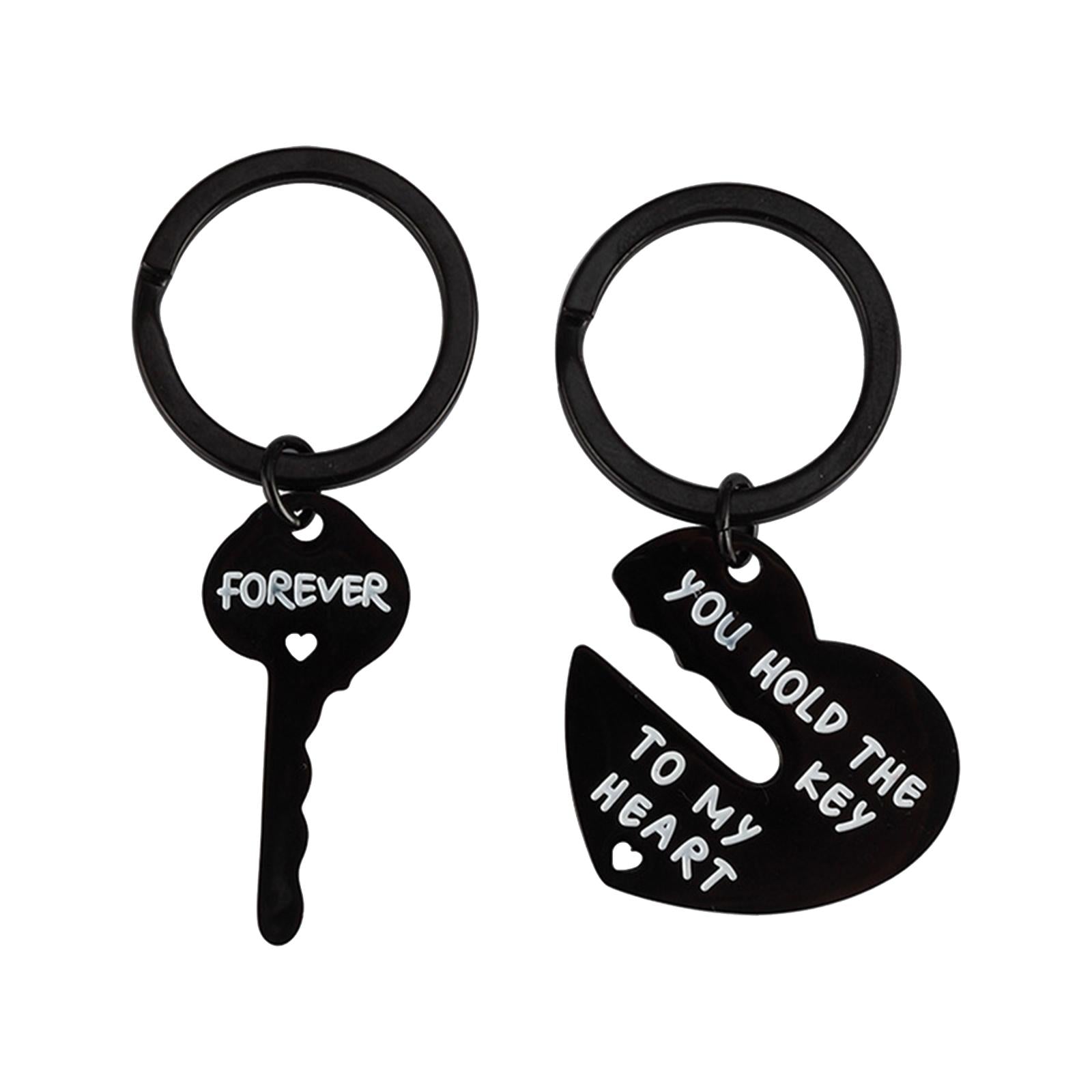 3x2x Valentine's Day Keychain Romantic Valentine Gift for Birthday Anniversary Black