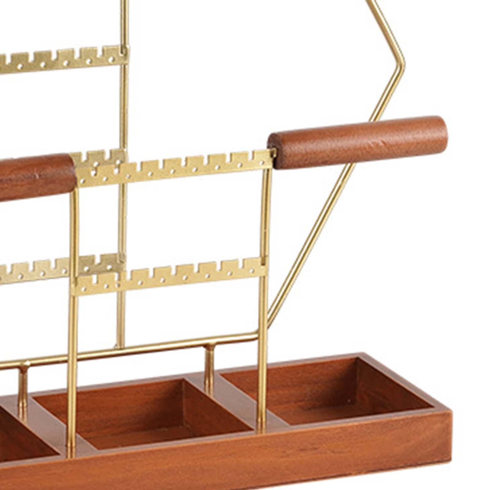 Jewelry Display Stand Desktop Jewelry Rack Necklace Organizer Earring Holder