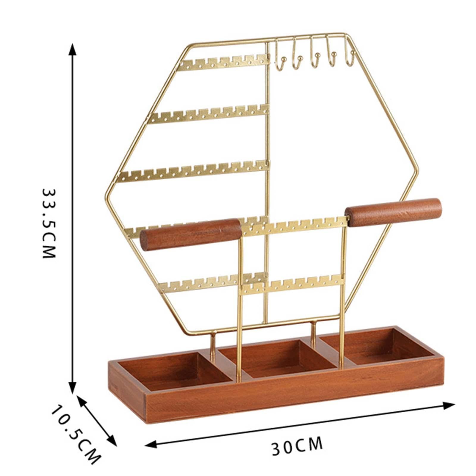 Jewelry Display Stand Desktop Jewelry Rack Necklace Organizer Earring Holder