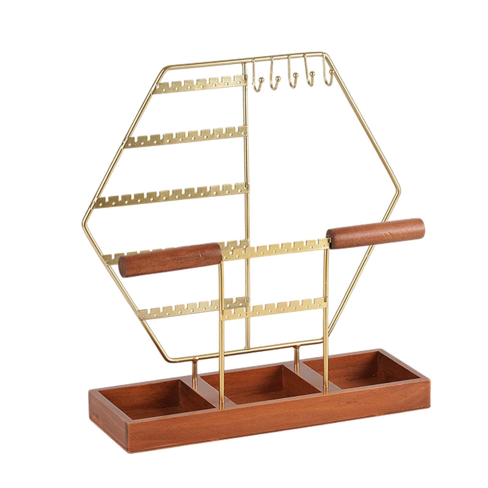 Jewelry Display Stand Desktop Jewelry Rack Necklace Organizer Earring Holder
