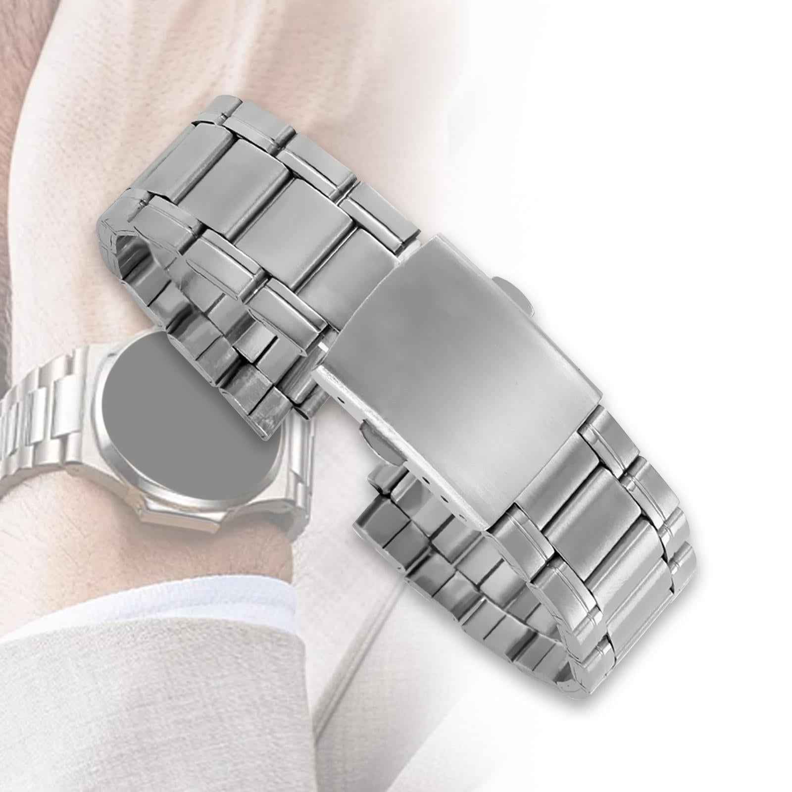 Stainless Steel Watch Band Replacement Premium Lightweight Metal Watch Strap 16mm