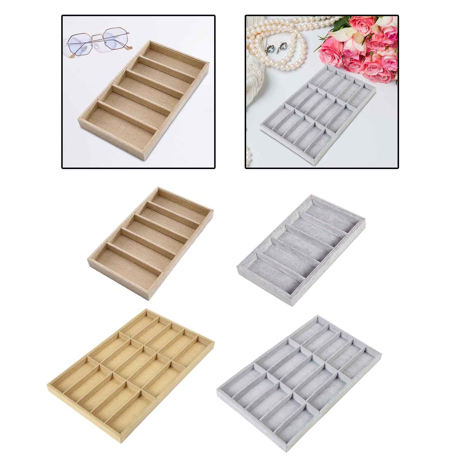 Glasses Display Tray Sunglasses Organizer Box for Desktop Apartment Travel