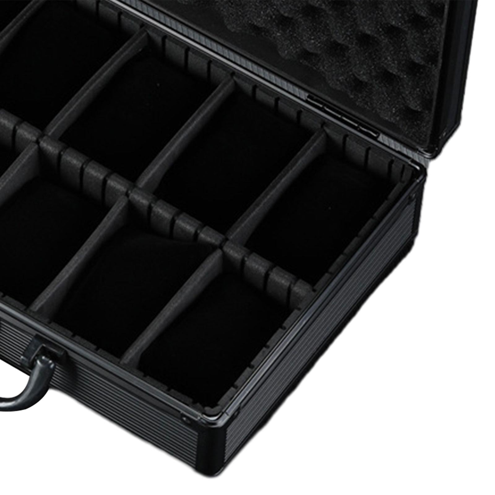 Watch Case Aluminum Alloy Gift Watch Box for Travel Watch Collectors Friends 10 Slot with Handle