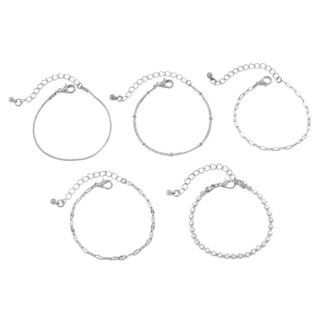 5Pcs Gold Bracelets for Women Elegant Cute Trendy for Party Wedding Birthday