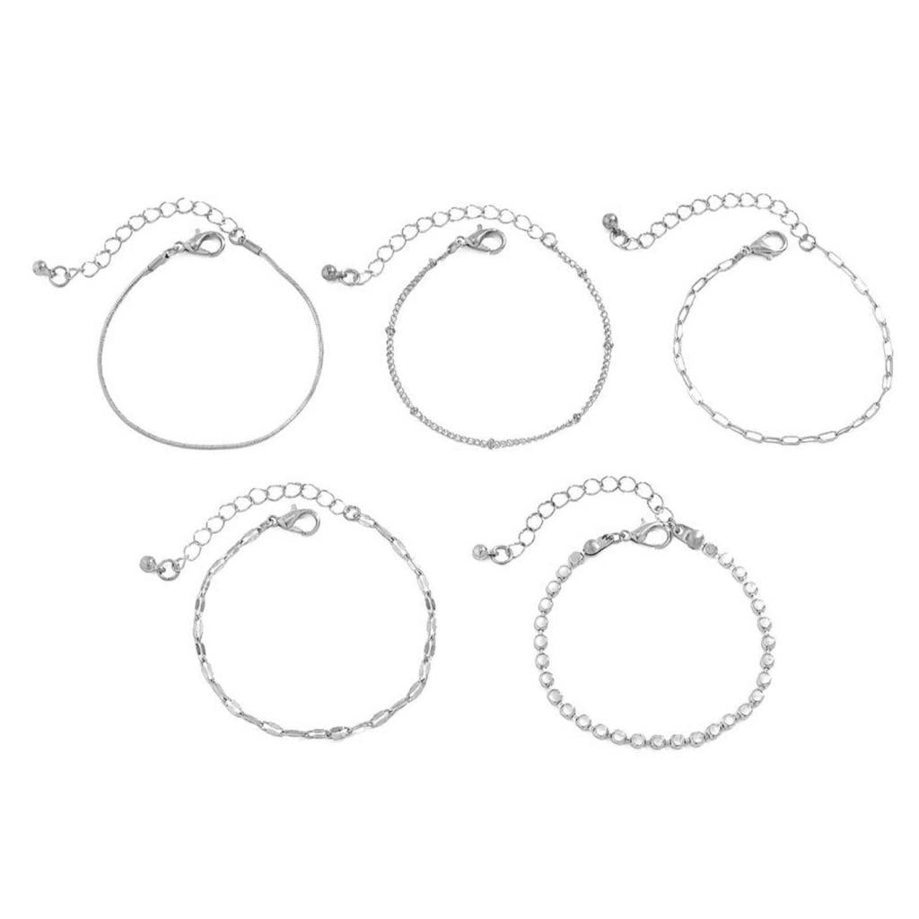 5Pcs Gold Bracelets for Women Elegant Cute Trendy for Party Wedding Birthday