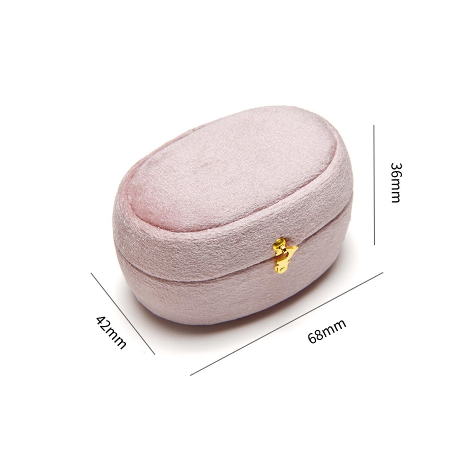 Ring Case Velvet Ring Bearer Holder for Birthday Anniversary Valentine's Day pink