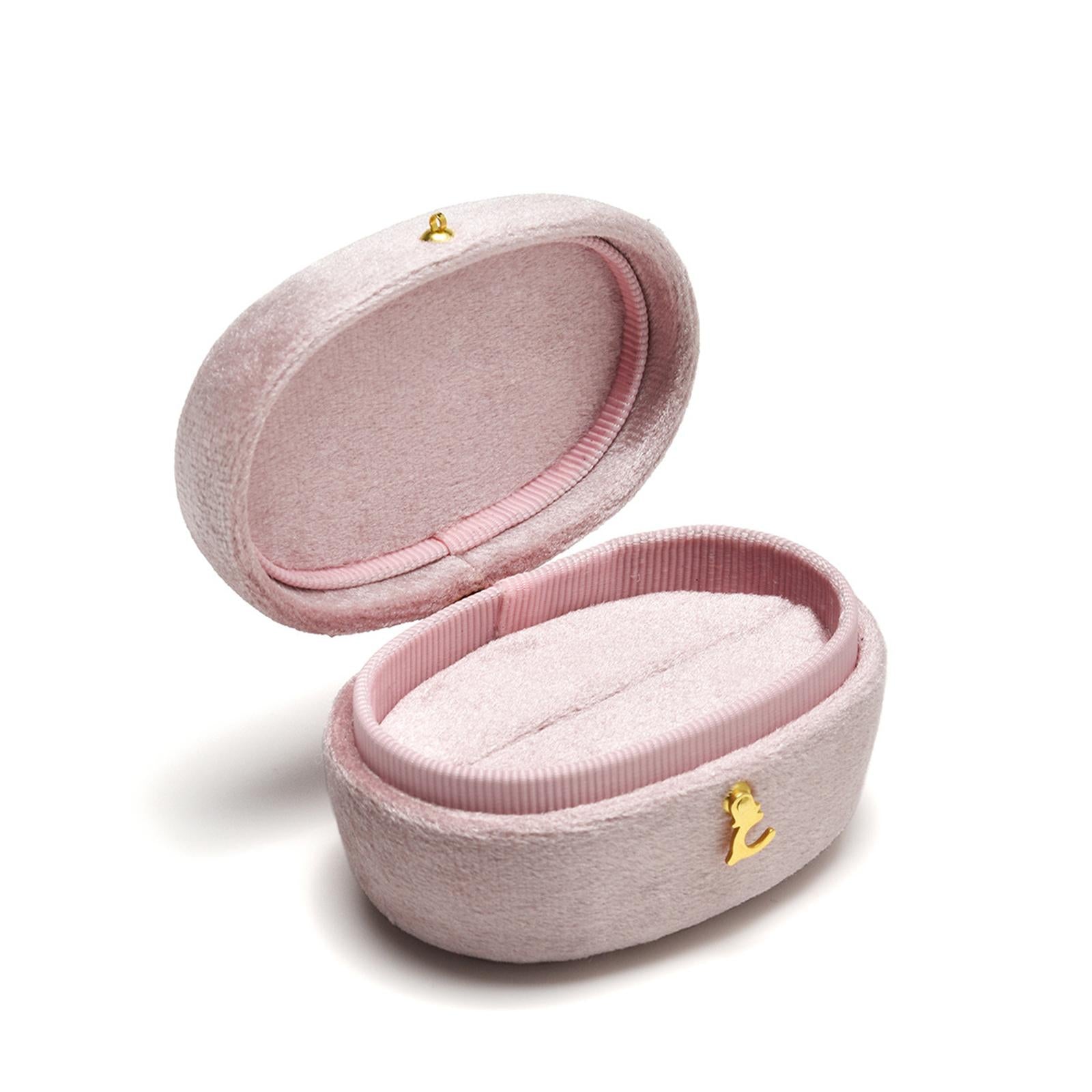 Ring Case Velvet Ring Bearer Holder for Birthday Anniversary Valentine's Day pink