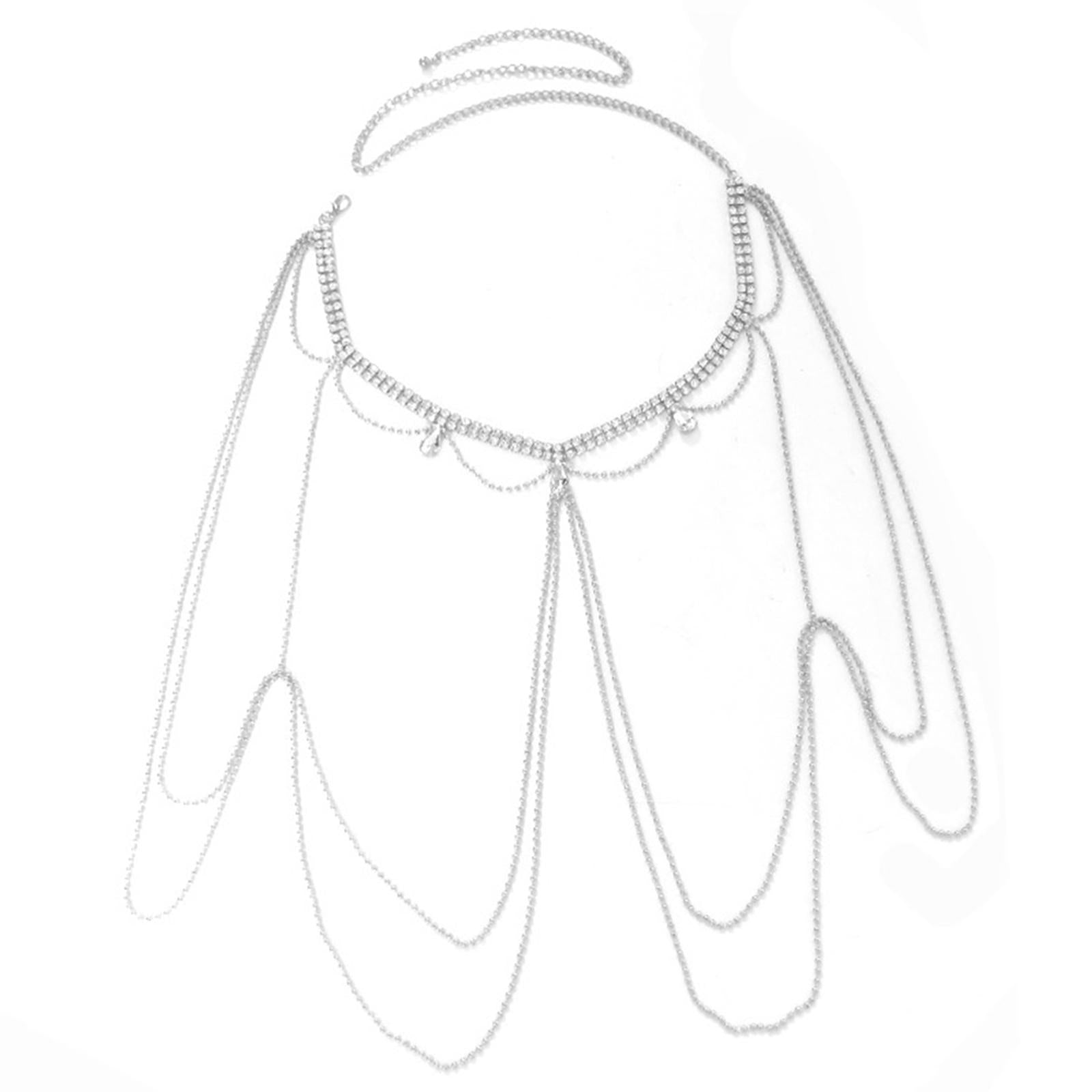 Shoulder Body Chain for Women Shiny Harness Shoulder Chain Dress Accessories