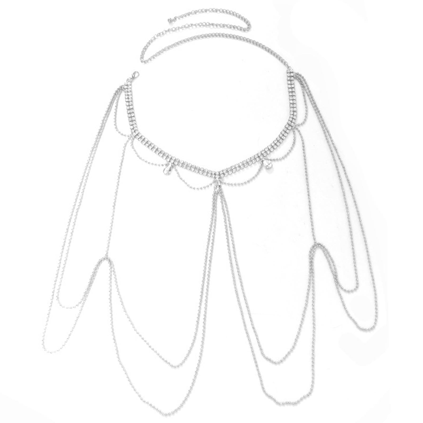 Shoulder Body Chain for Women Shiny Harness Shoulder Chain Dress Accessories