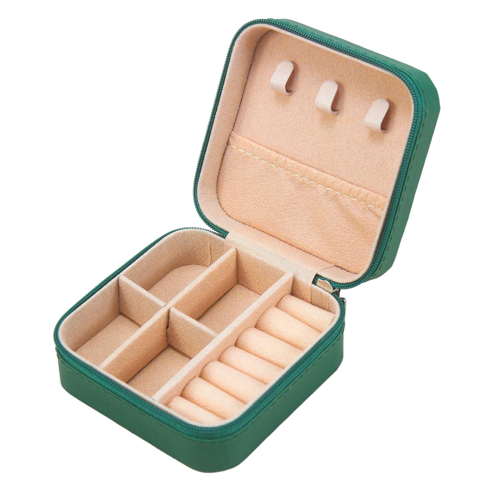 Jewelry Box Container Showcase Jewelry Storage Box for Pendant Charm Earring Green