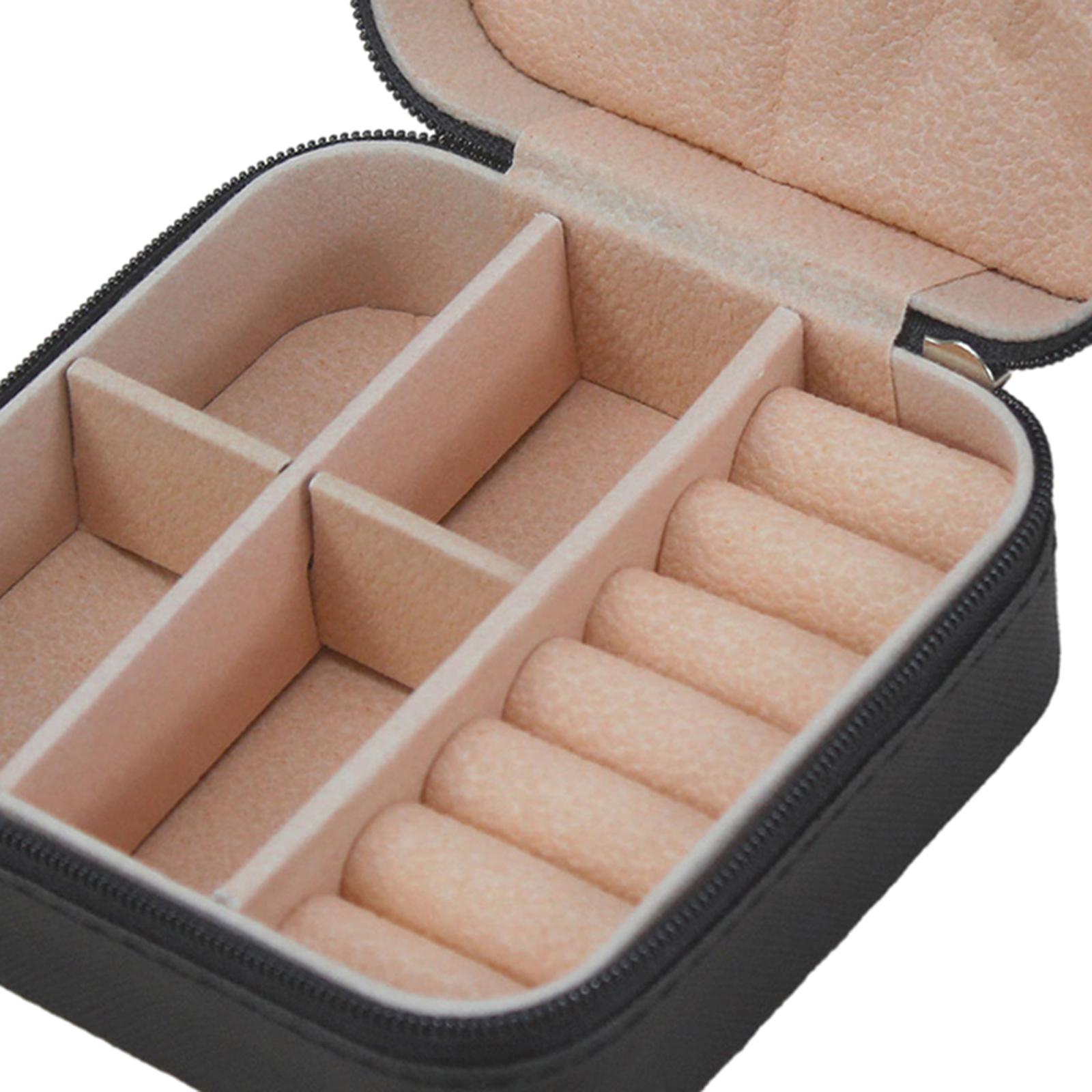 Jewelry Box Container Showcase Jewelry Storage Box for Pendant Charm Earring Black
